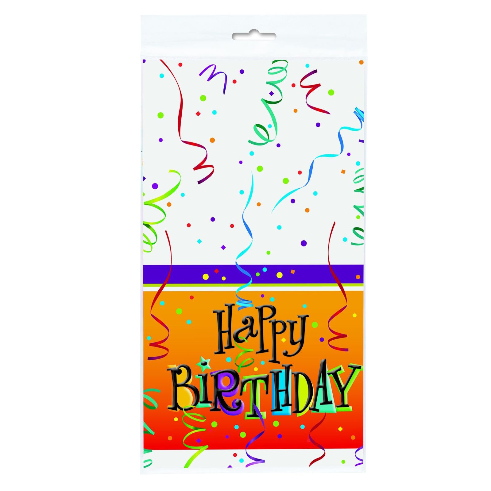 Lively Birthday Plastic Tablecover - Click Image to Close