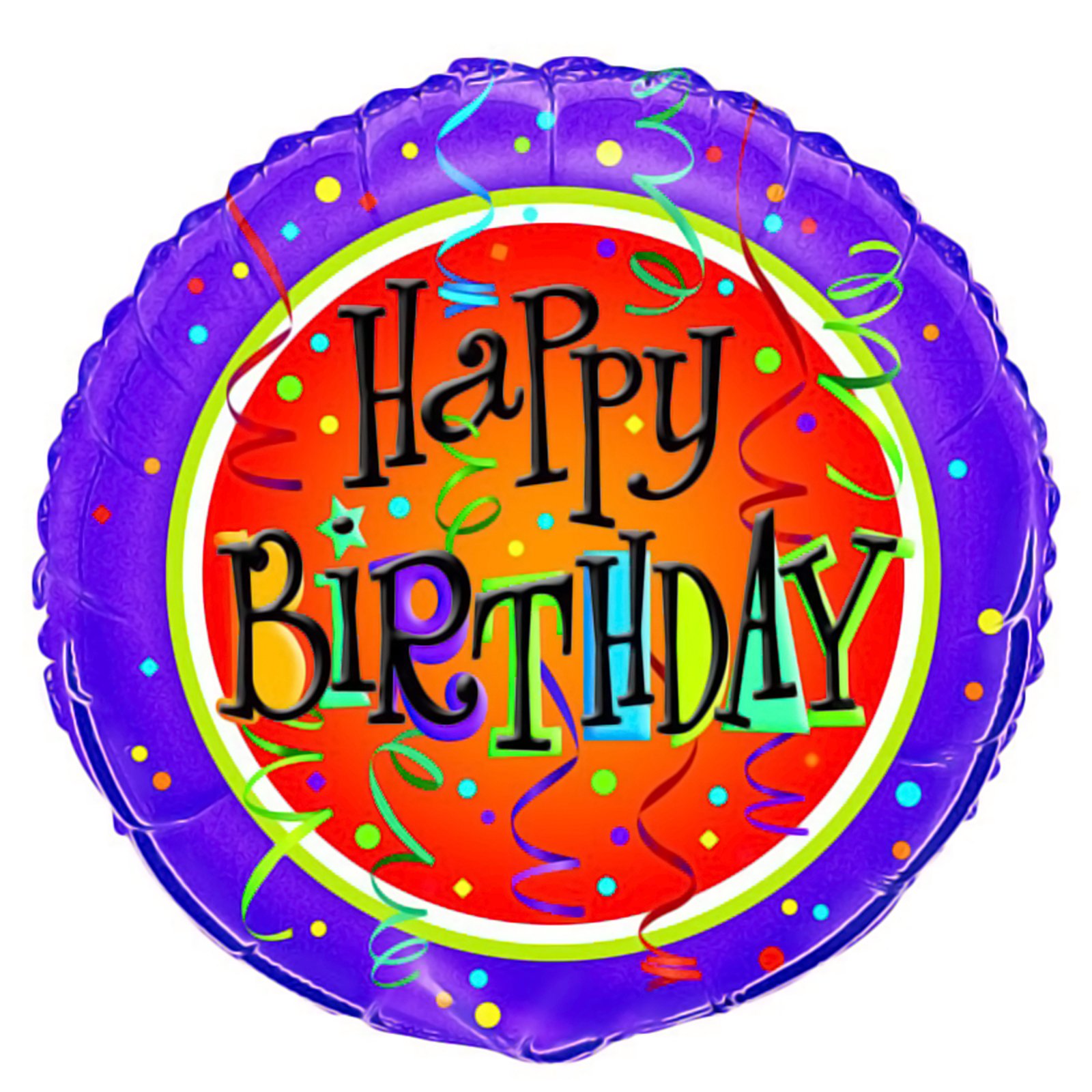 Lively Birthday 18" Foil Balloon - Click Image to Close
