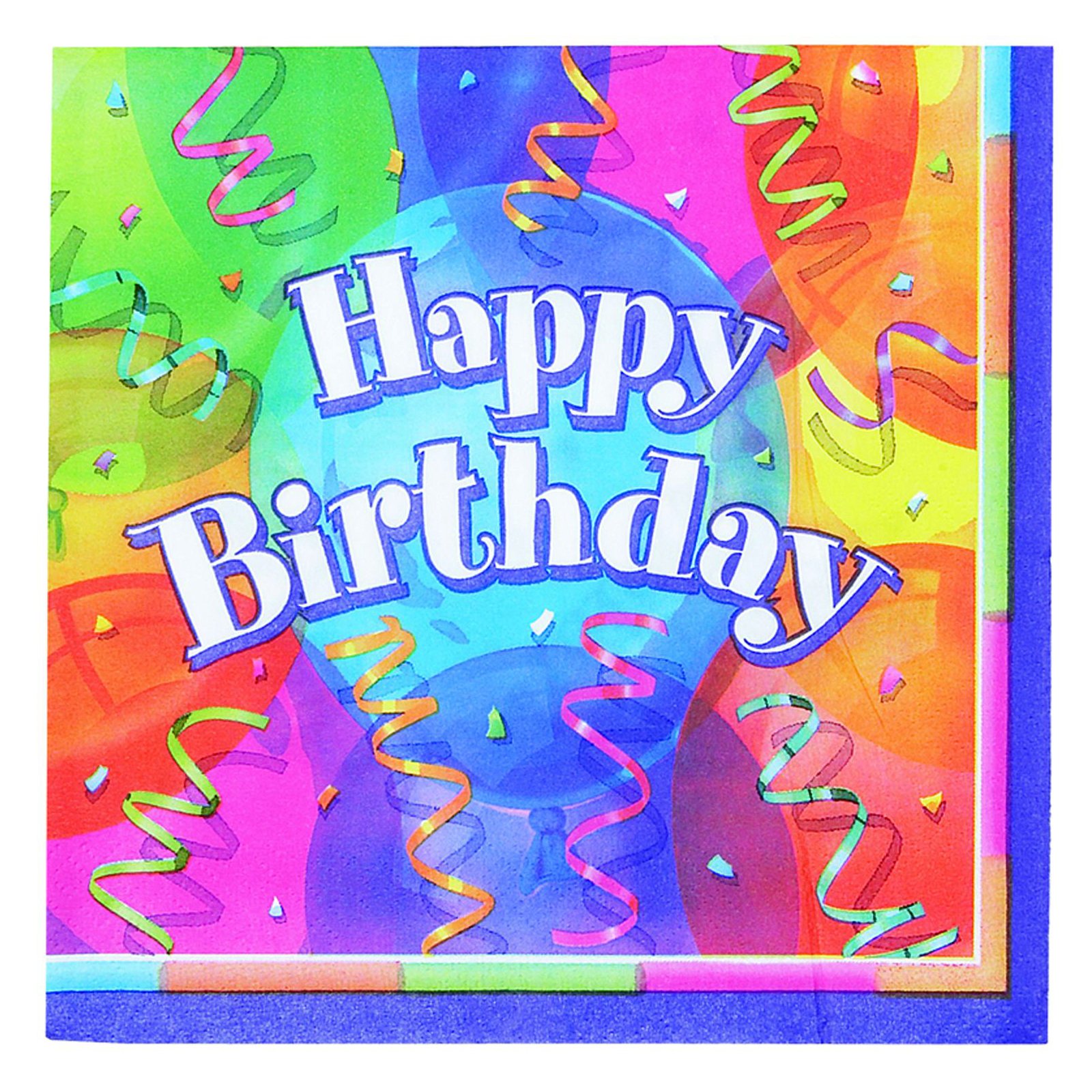 Brilliant Birthday Beverage Napkins (16 count) - Click Image to Close