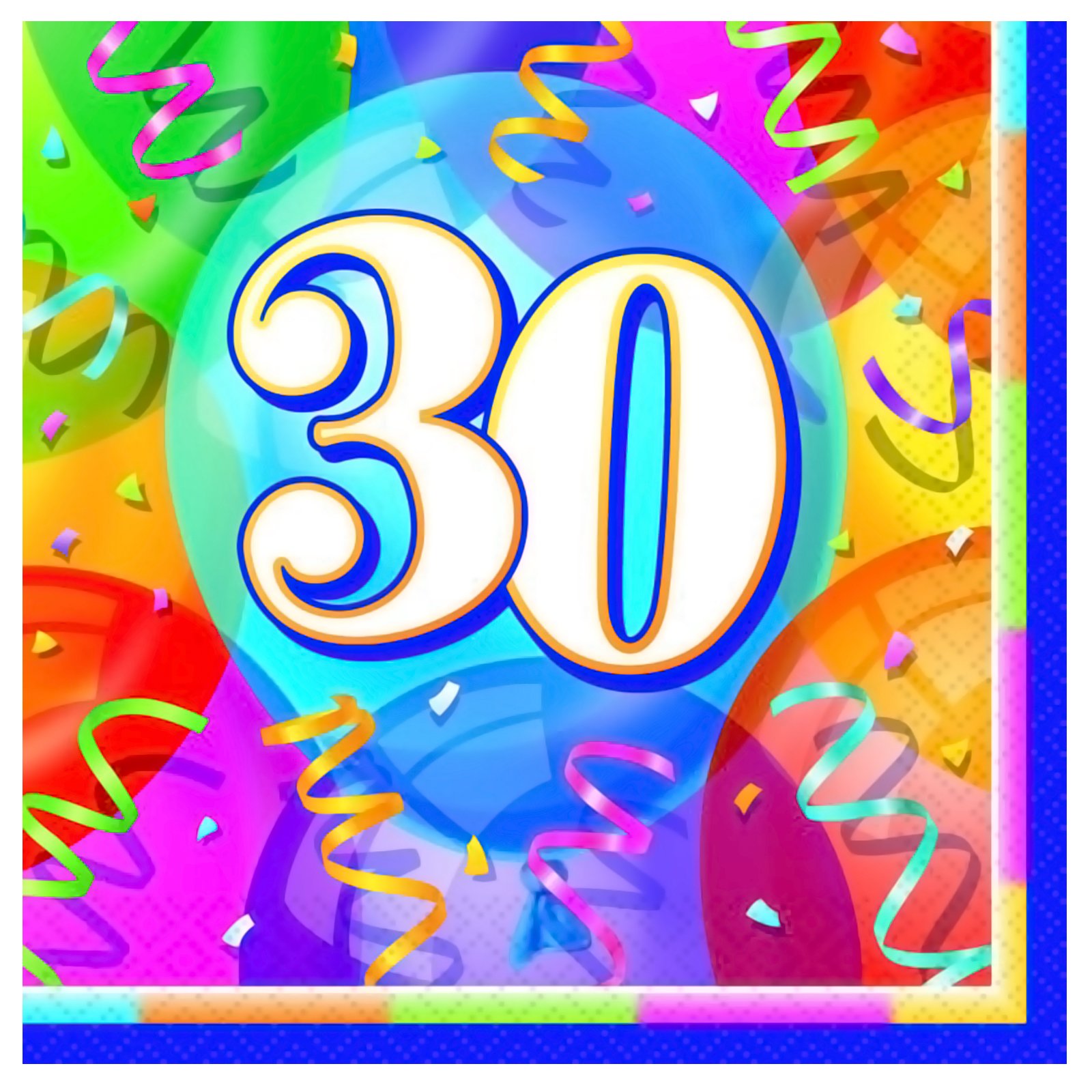 Brilliant Birthday 30 - Lunch Napkins (16 count) - Click Image to Close