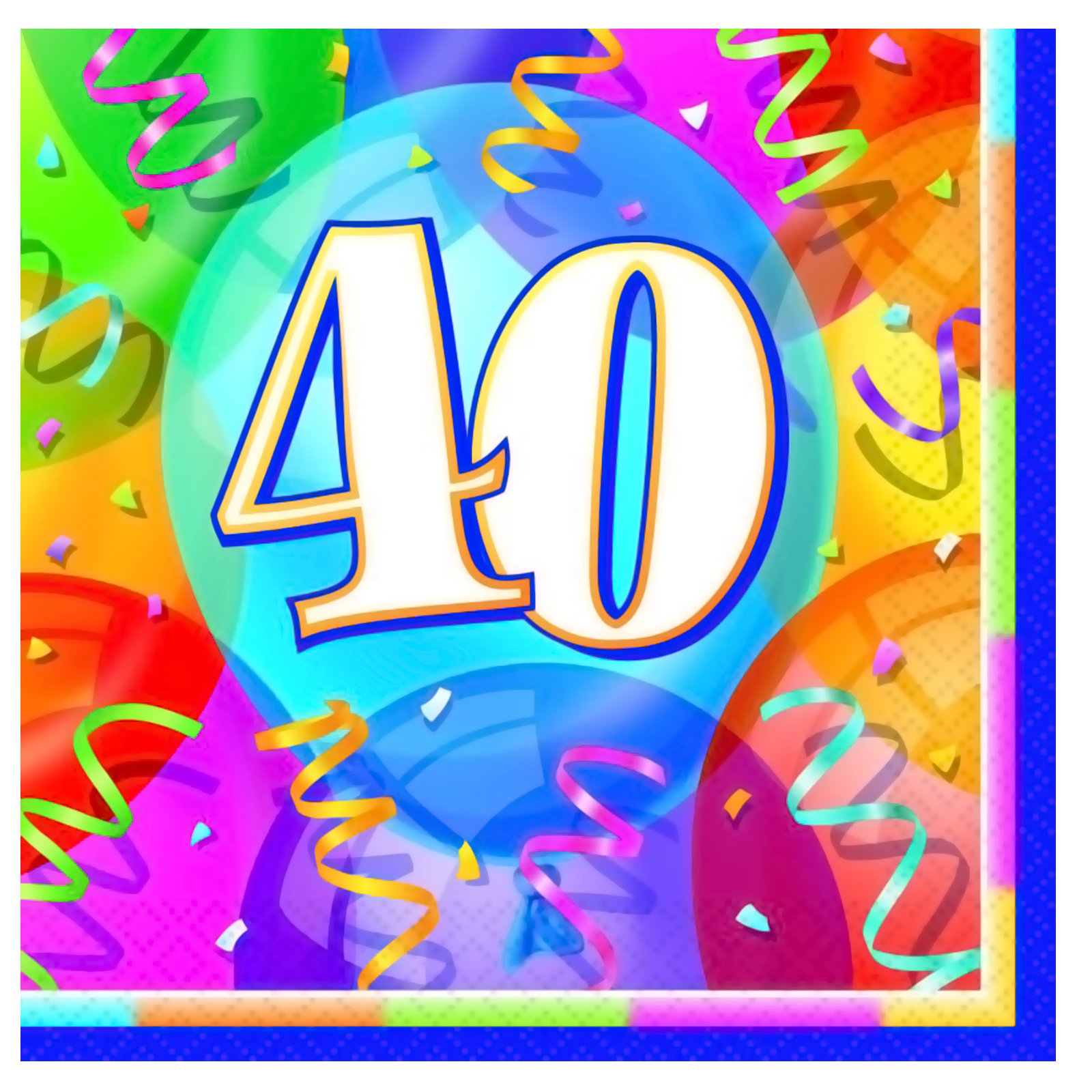 Brilliant Birthday 40 - Lunch Napkins (16 count) - Click Image to Close