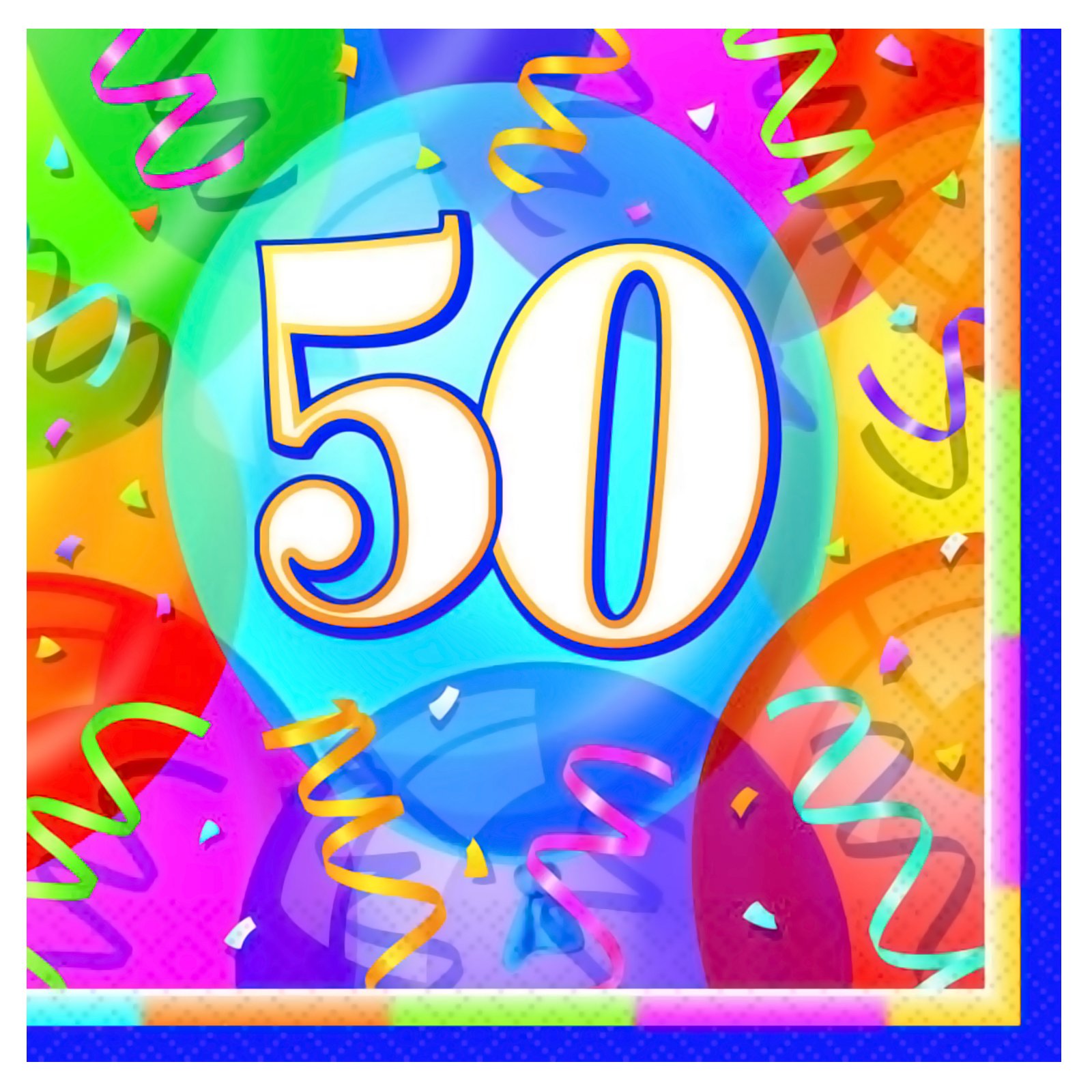 Brilliant Birthday 50 - Lunch Napkins (16 count) - Click Image to Close