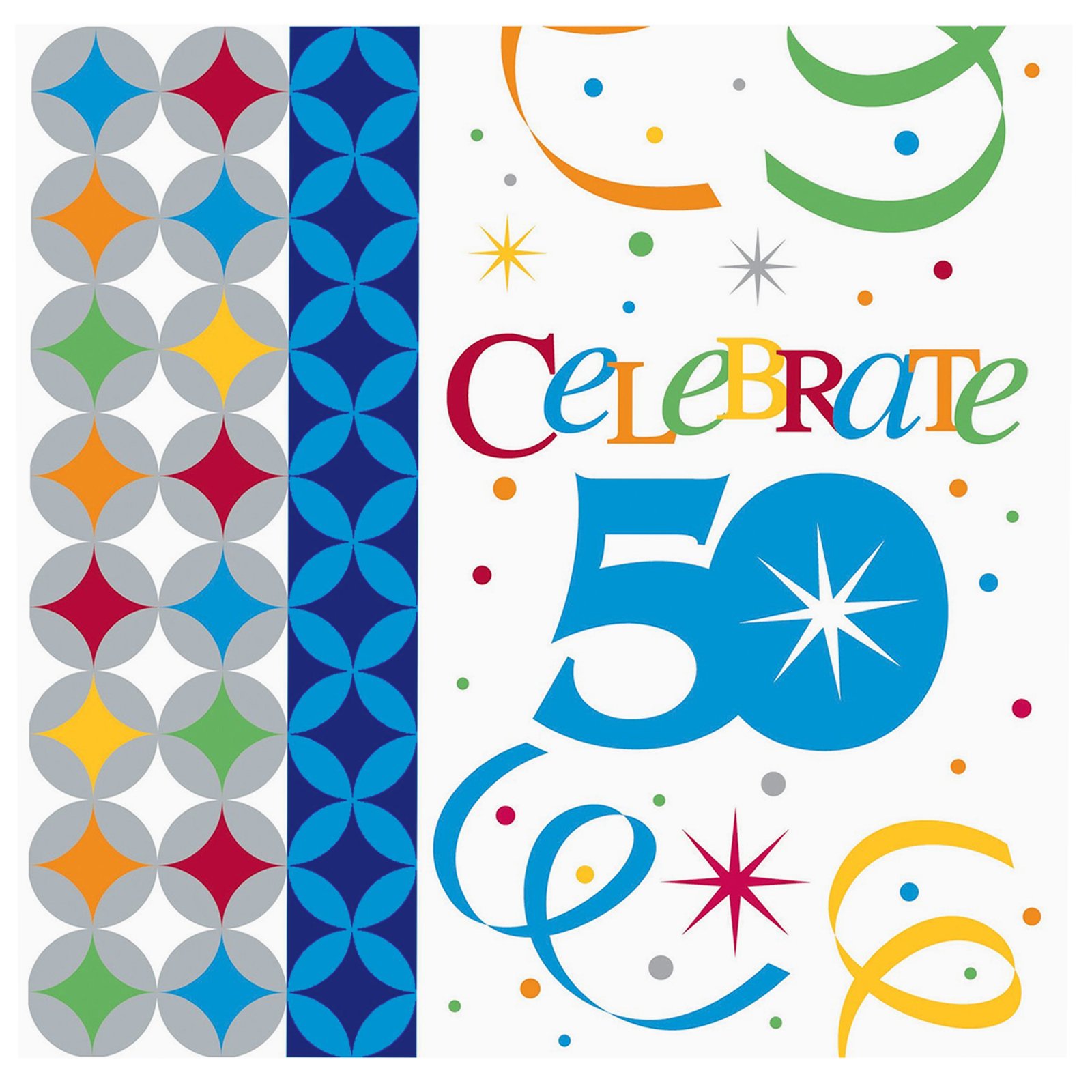 Celebrate In Style 50 Beverage Napkins (16 count) - Click Image to Close