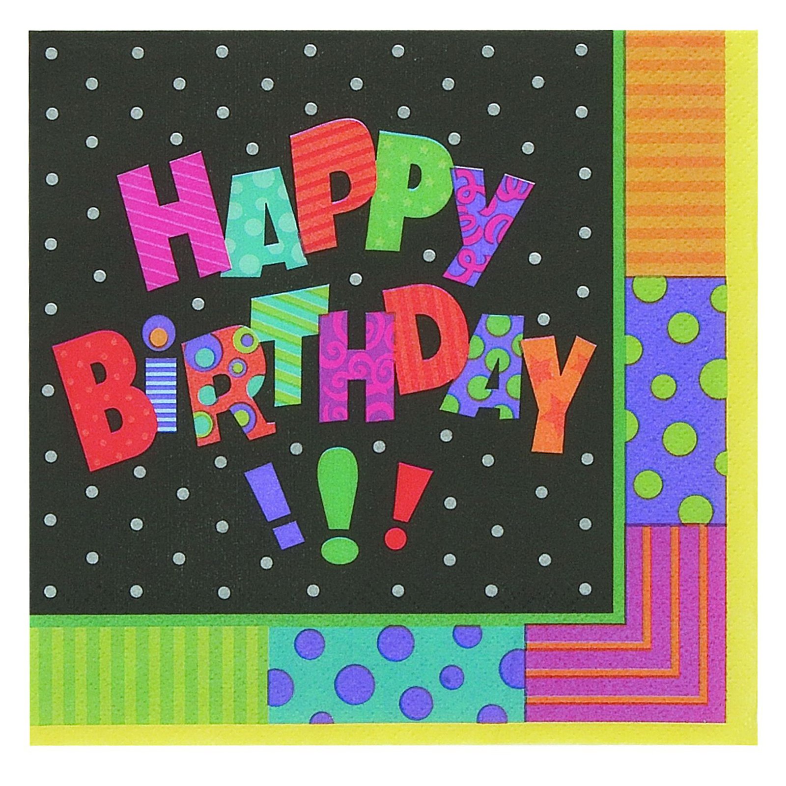 Infinite Birthday Beverage Napkins (16 count) - Click Image to Close