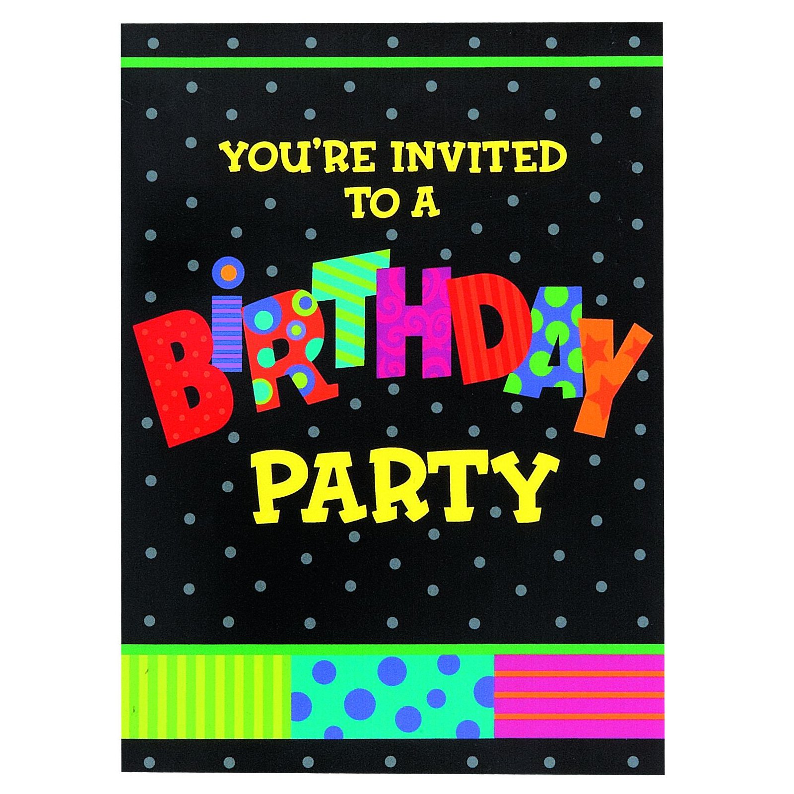 Infinite Birthday Invitations (8 count) - Click Image to Close