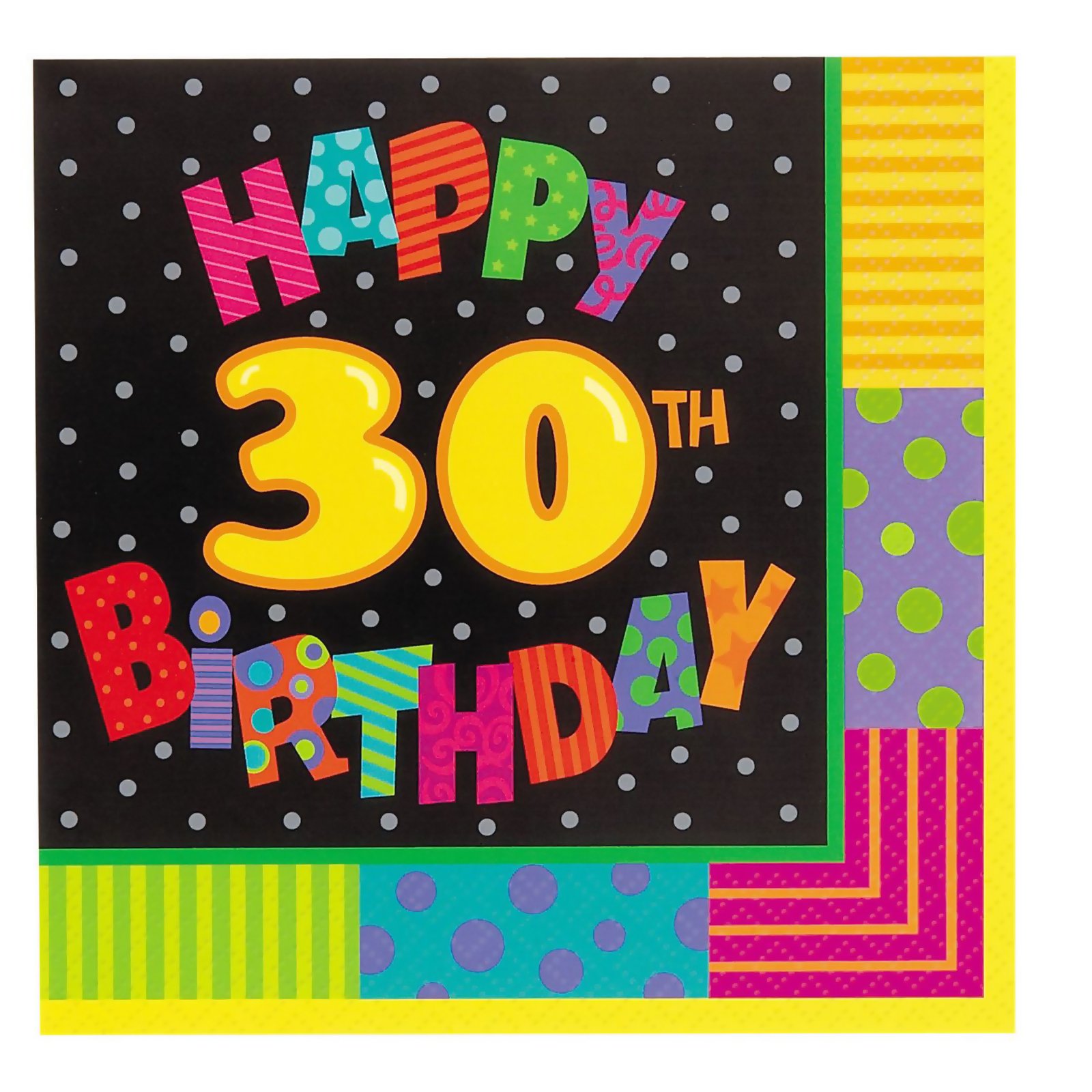 Infinite Birthday 30 Lunch Napkins (16 count) - Click Image to Close