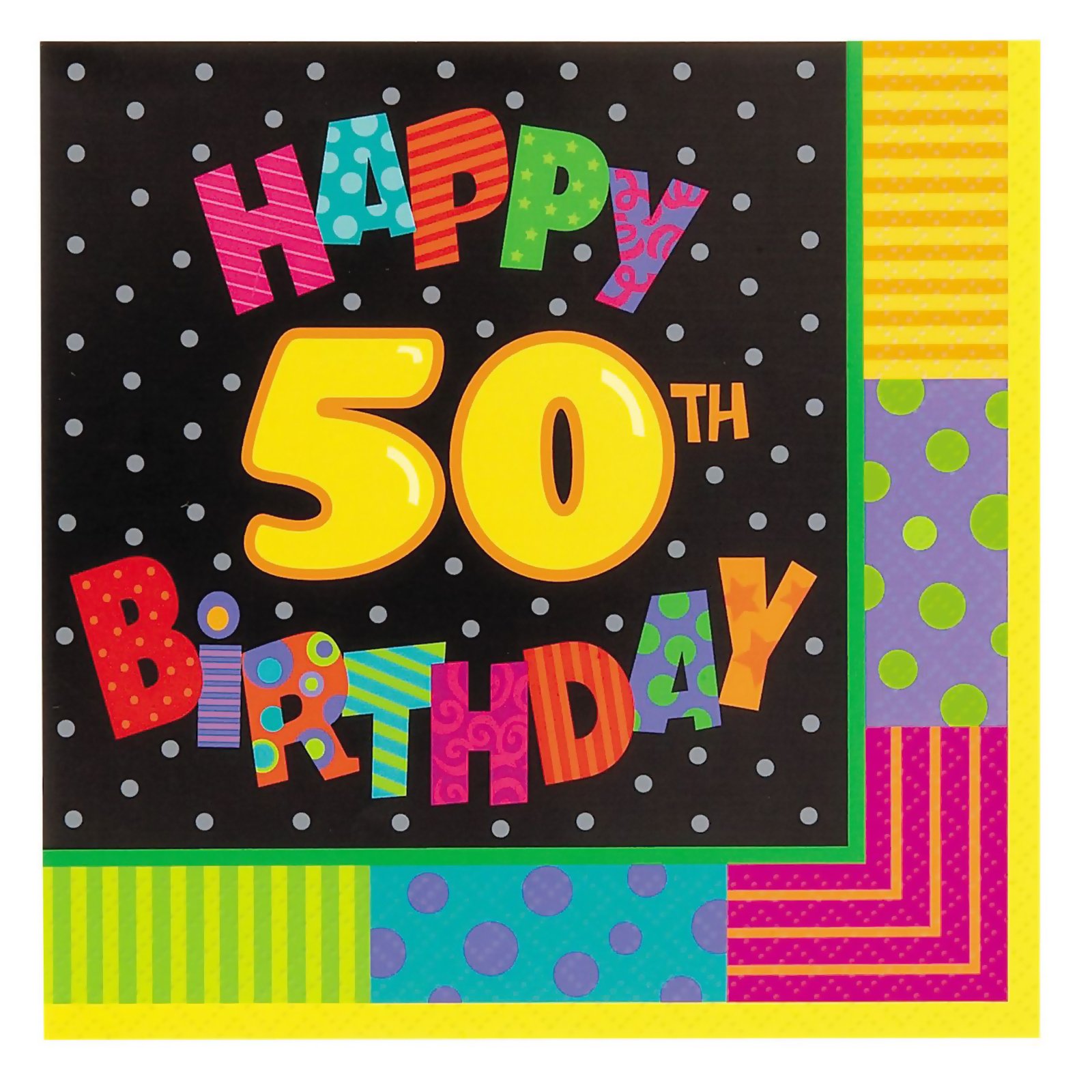 Infinite Birthday 50 Lunch Napkins (16 count) - Click Image to Close