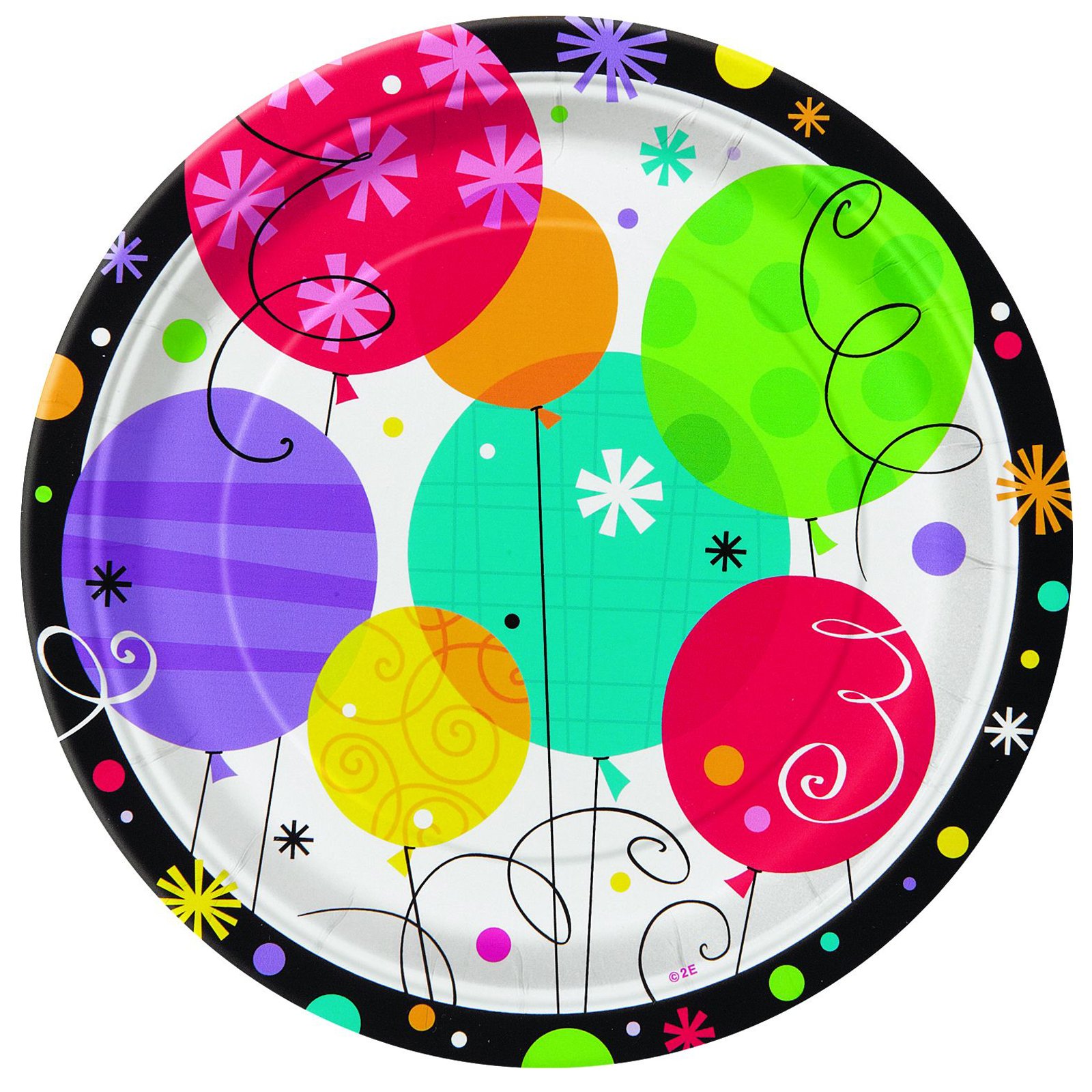 Breezy Birthday Dessert Plates (8 count) - Click Image to Close