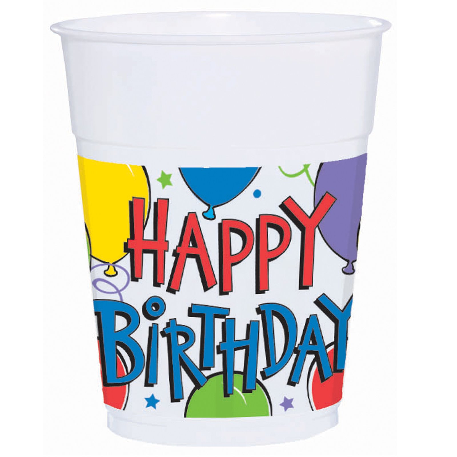 Balloon Fun 14 oz. Plastic Cups (50 count) - Click Image to Close