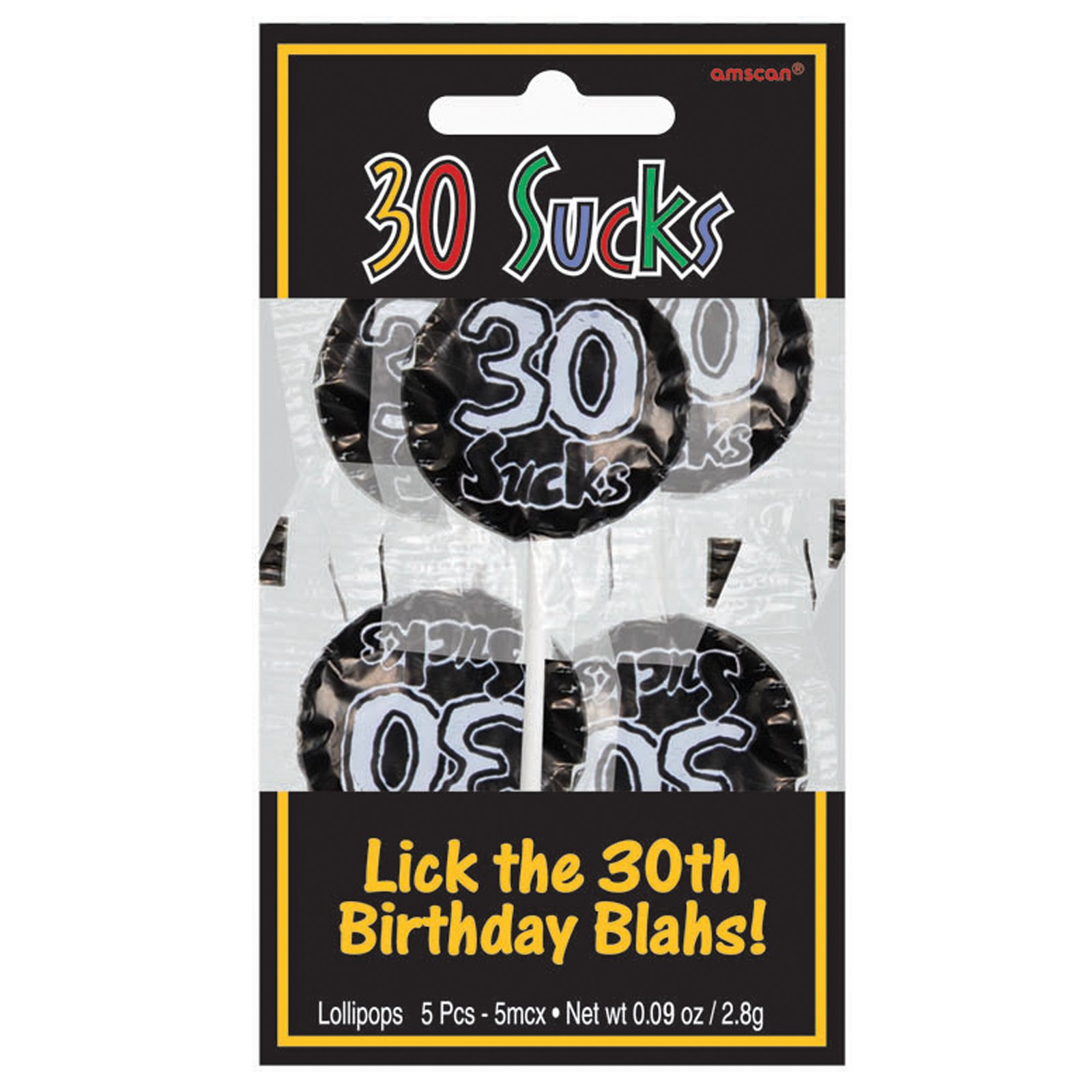 30 Sucks Lollipops (5 count) - Click Image to Close