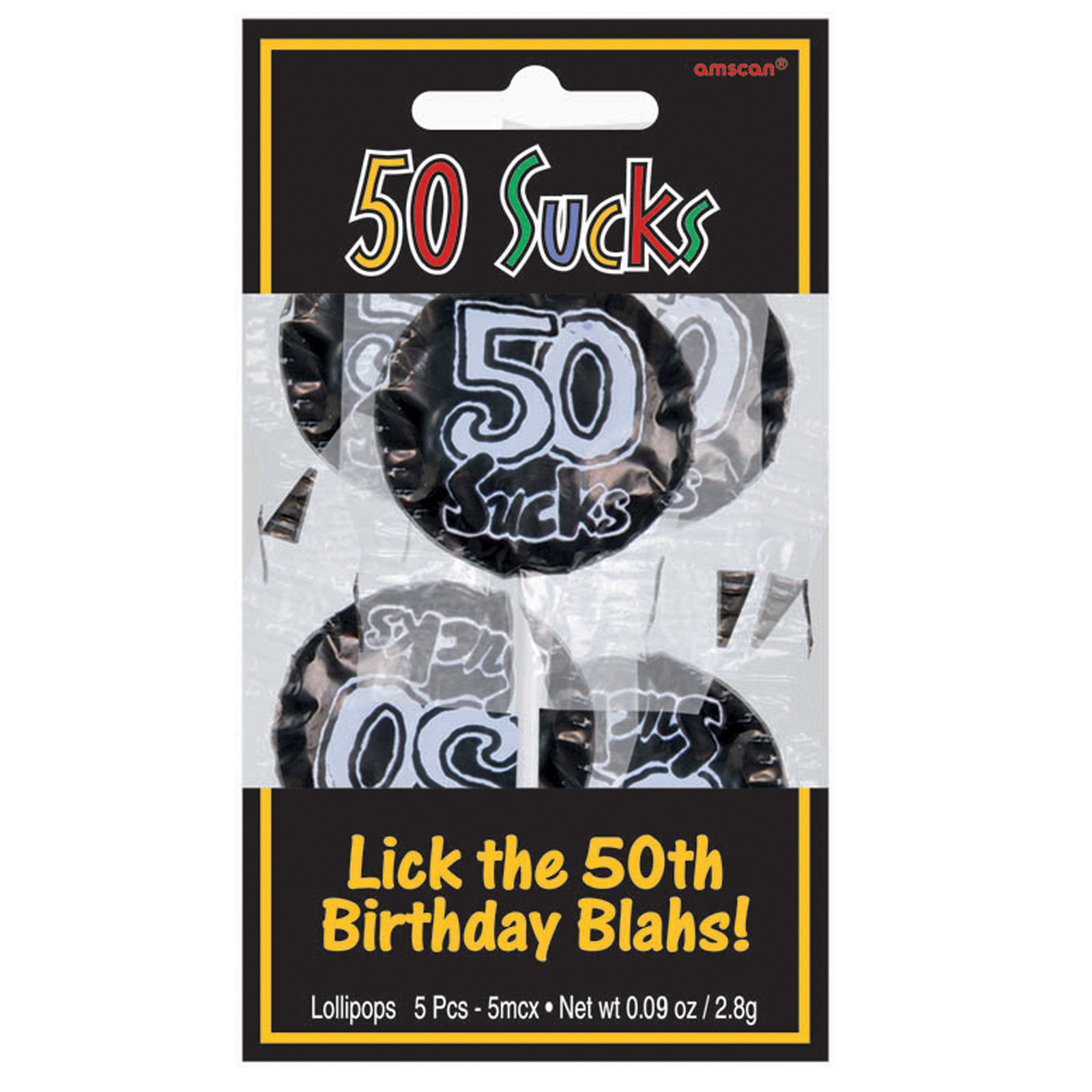 50 Sucks Lollipops (5 count) - Click Image to Close