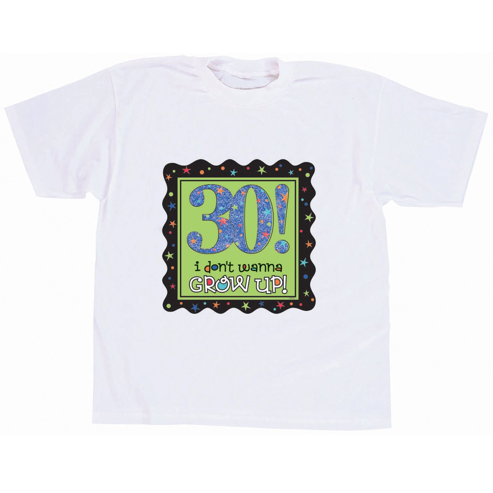 Adult 30th Birthday T-Shirt - Click Image to Close