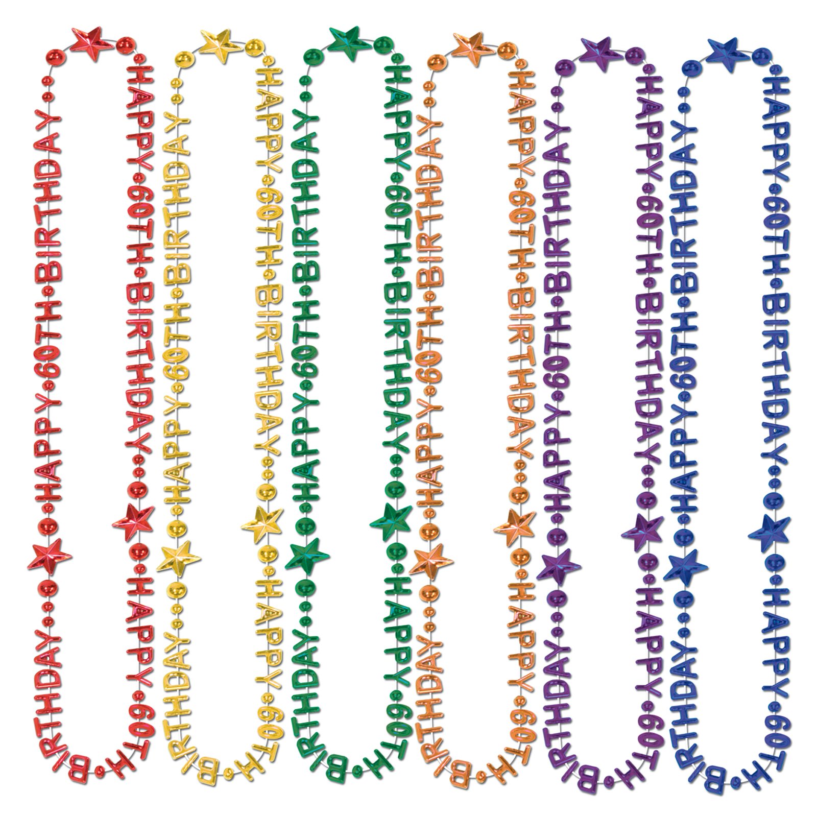 Beads-Of-Expression "Happy 60th Birthday" Asst. (1 count) - Click Image to Close