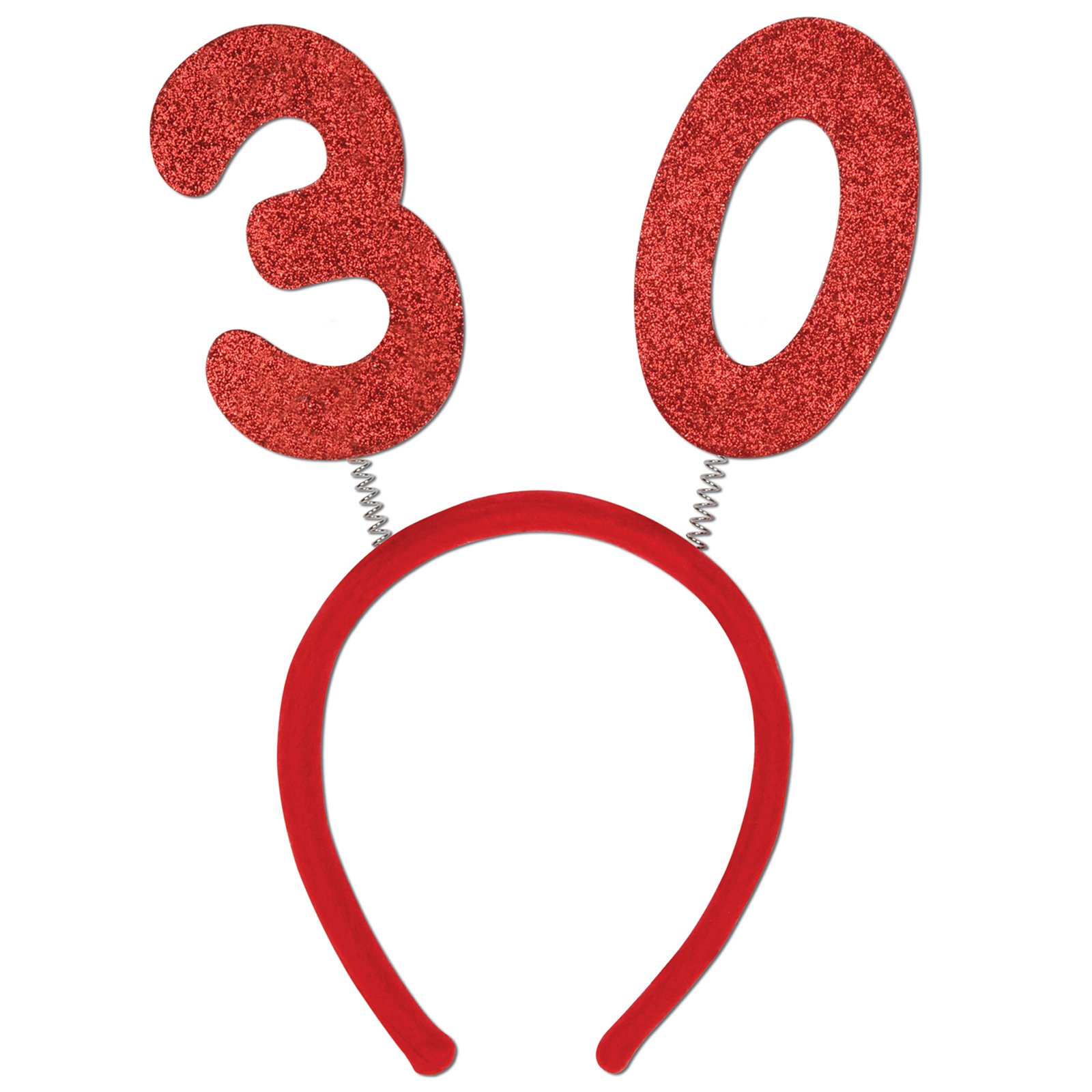 Glittered Head Bopper "30" - Click Image to Close