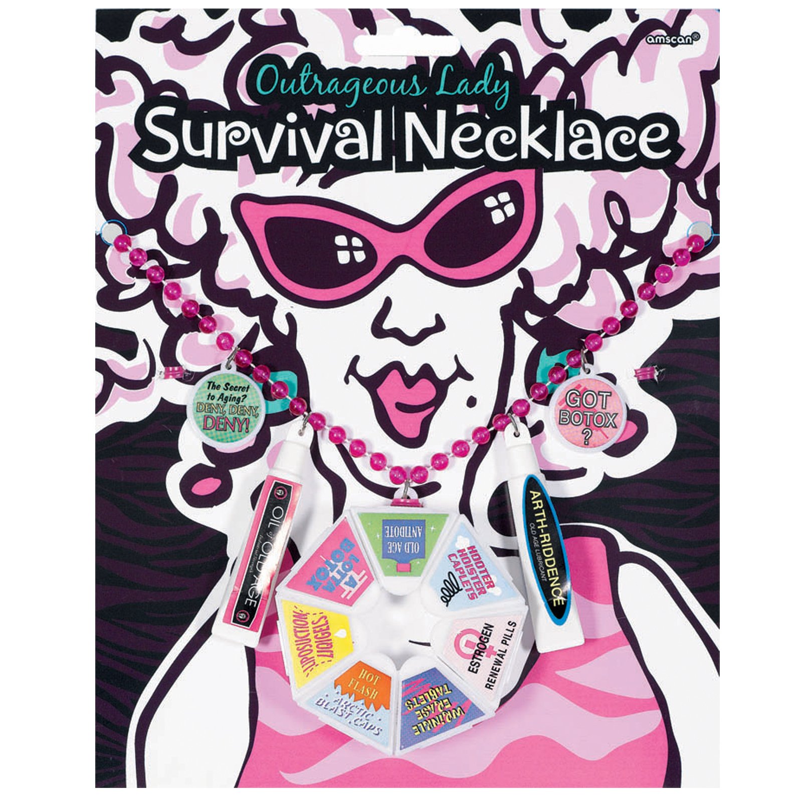 Over the Hill Lady Survival Necklace - Click Image to Close