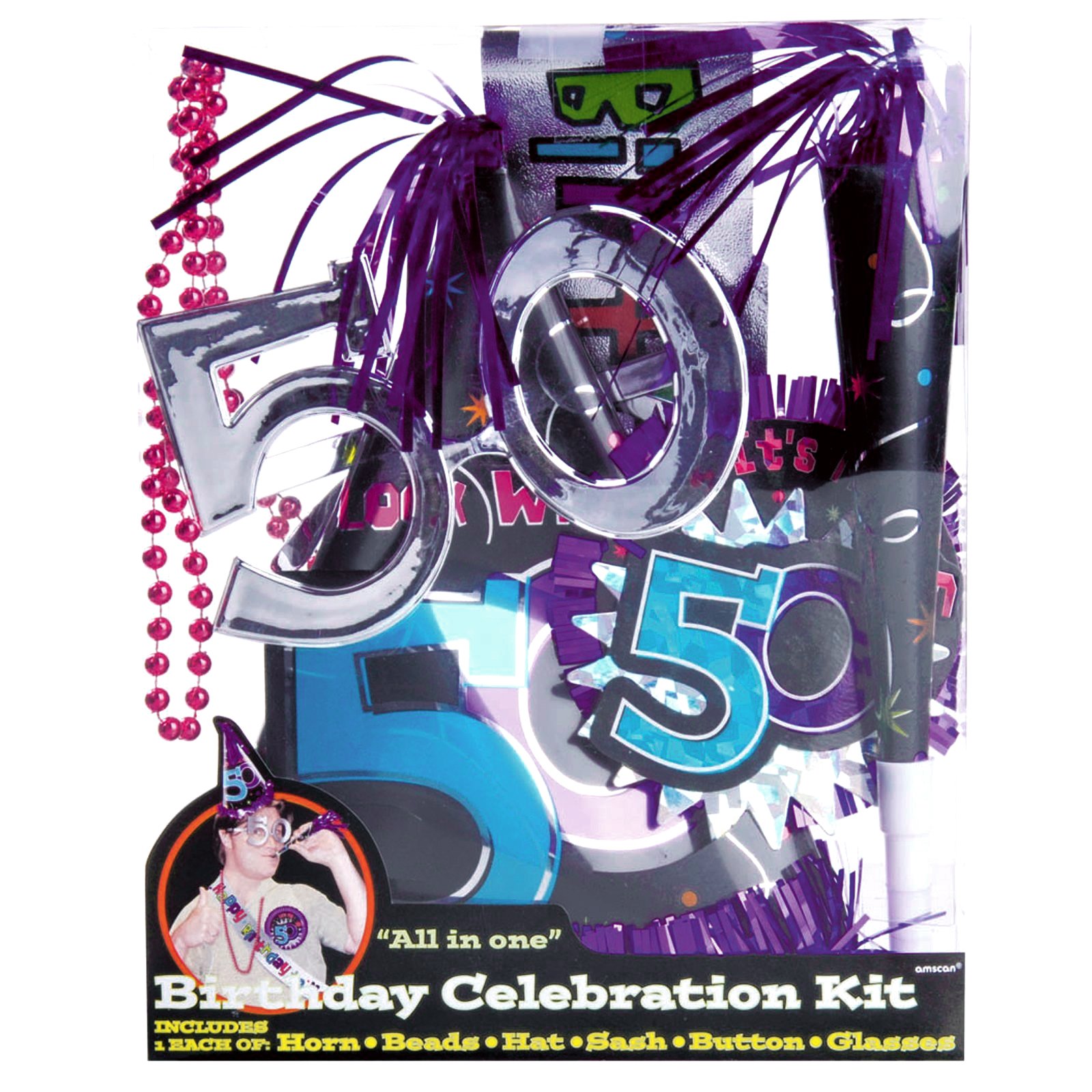 All In One 50 Birthday Party Kit - Click Image to Close