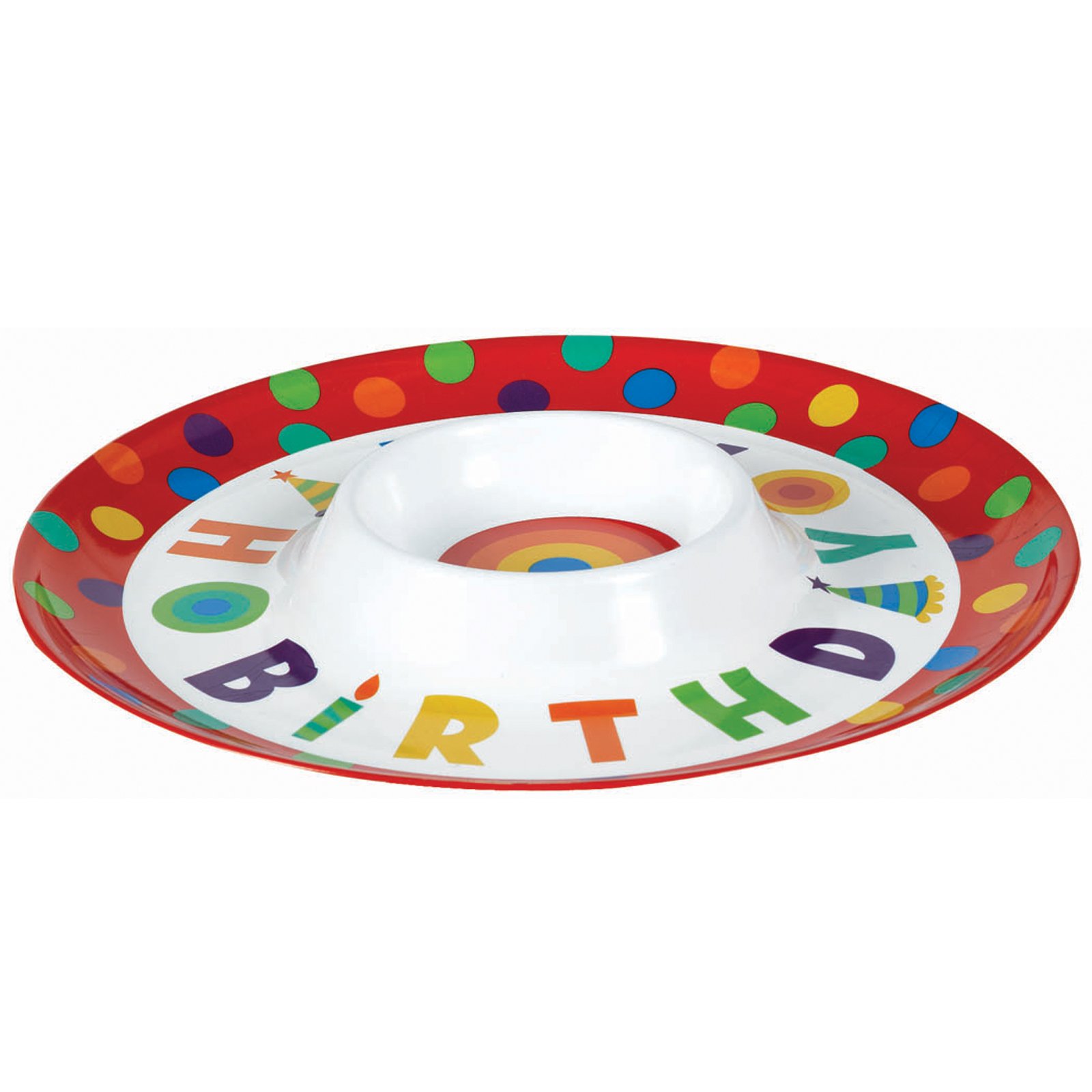 Happy Birthday Chip and Dip Plastic Tray - Click Image to Close