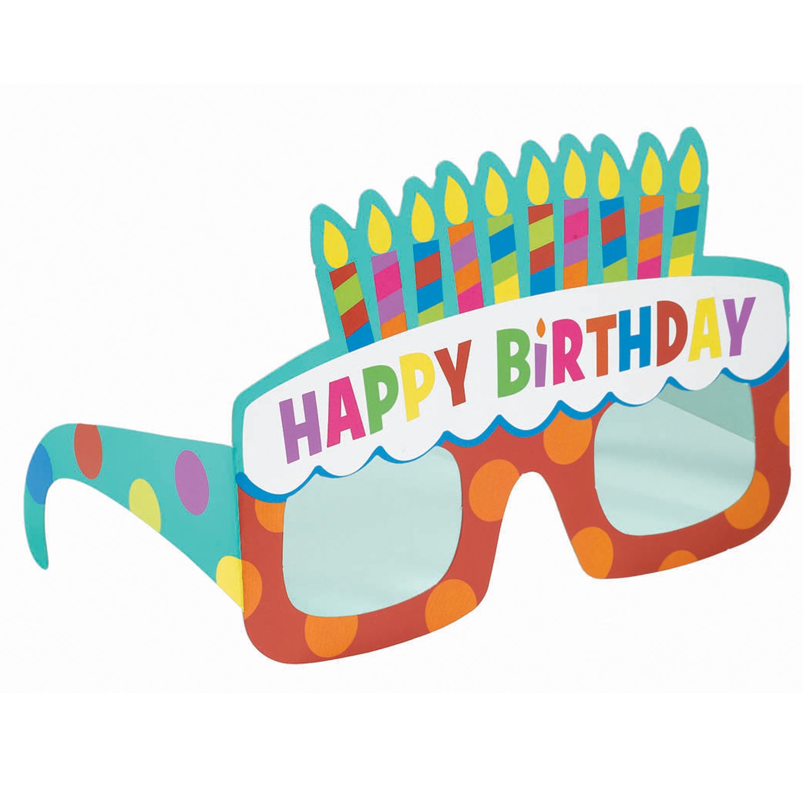Birthday Cake Paper Glasses (6 count)