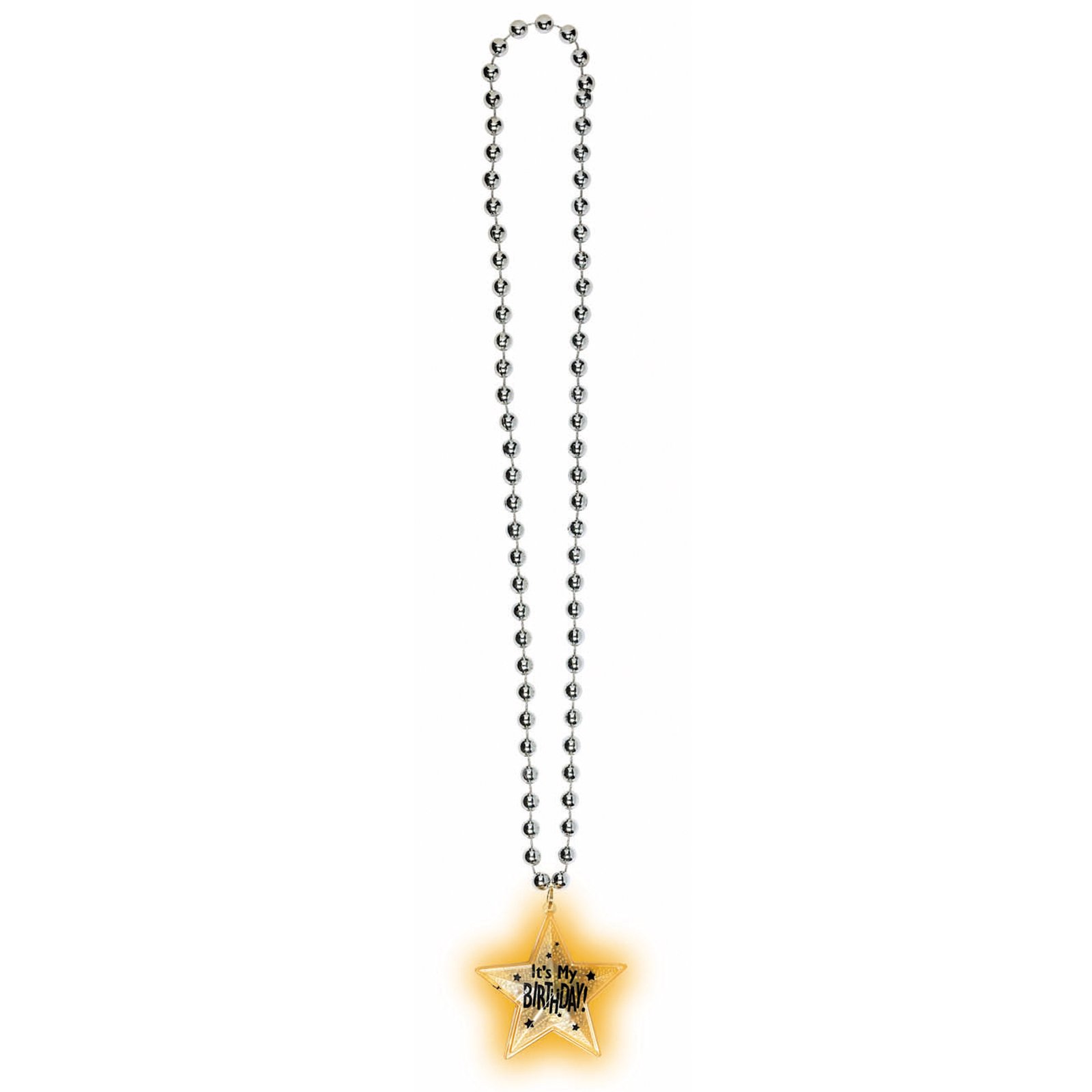 It's My Birthday Light Up Star Necklace - Click Image to Close