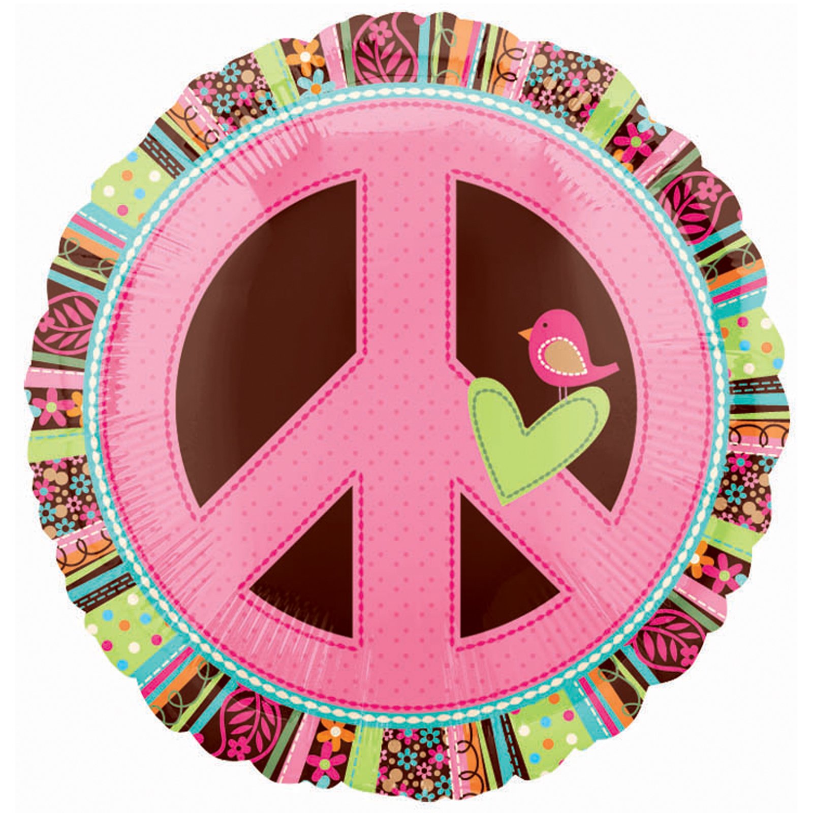 Peace Sign 18" Foil Balloon - Click Image to Close