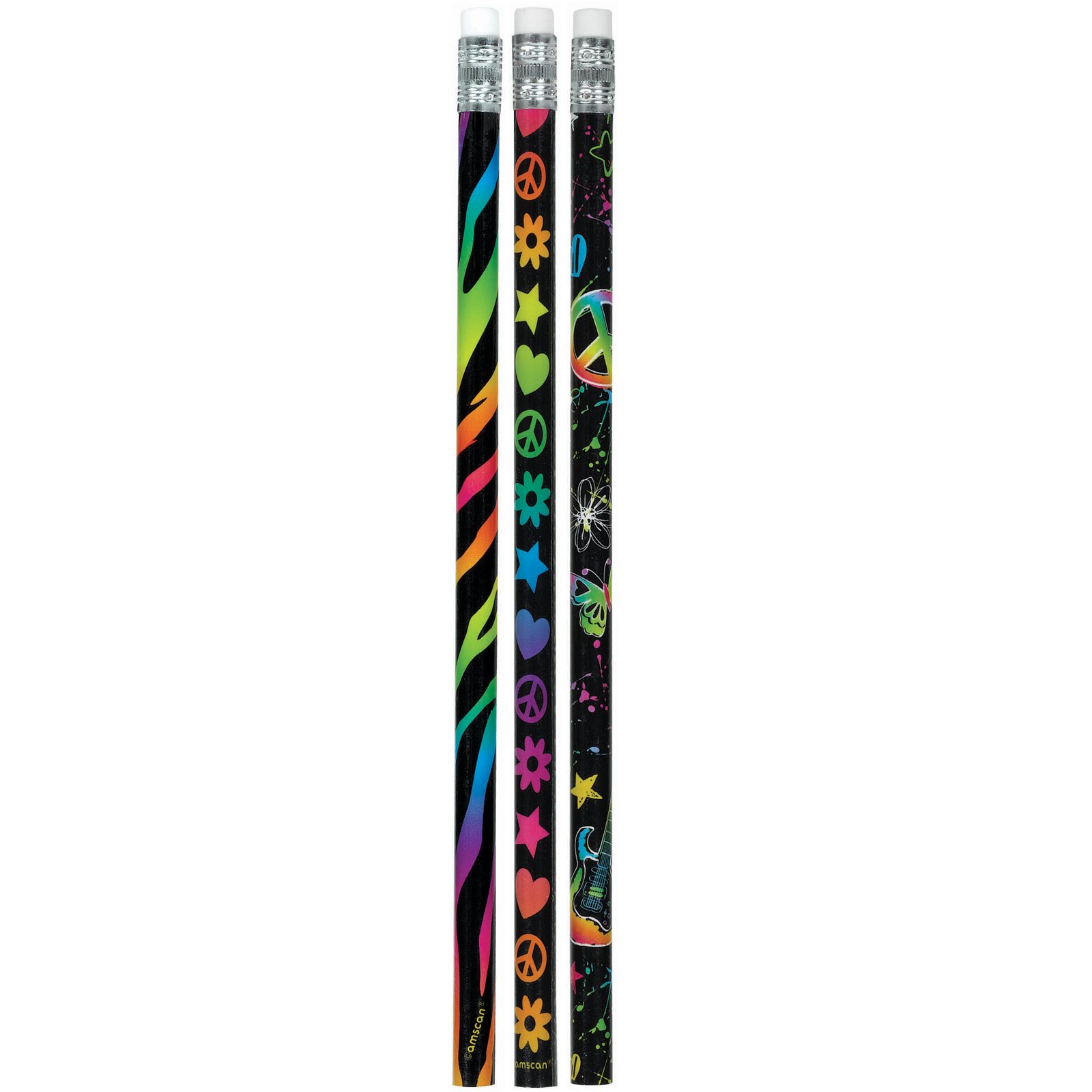 Neon Pencils Assorted (12 count) - Click Image to Close