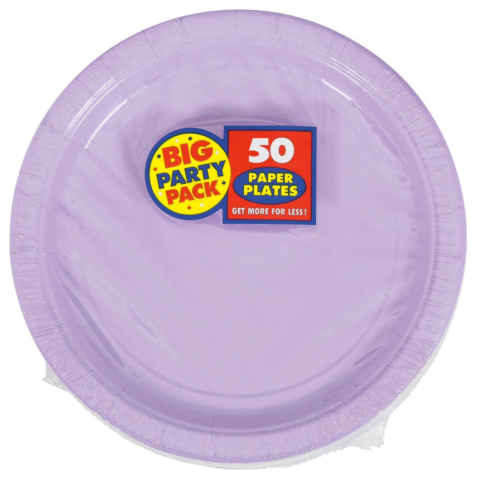 Lavender Big Party Pack - Dessert Plates (50 count) - Click Image to Close