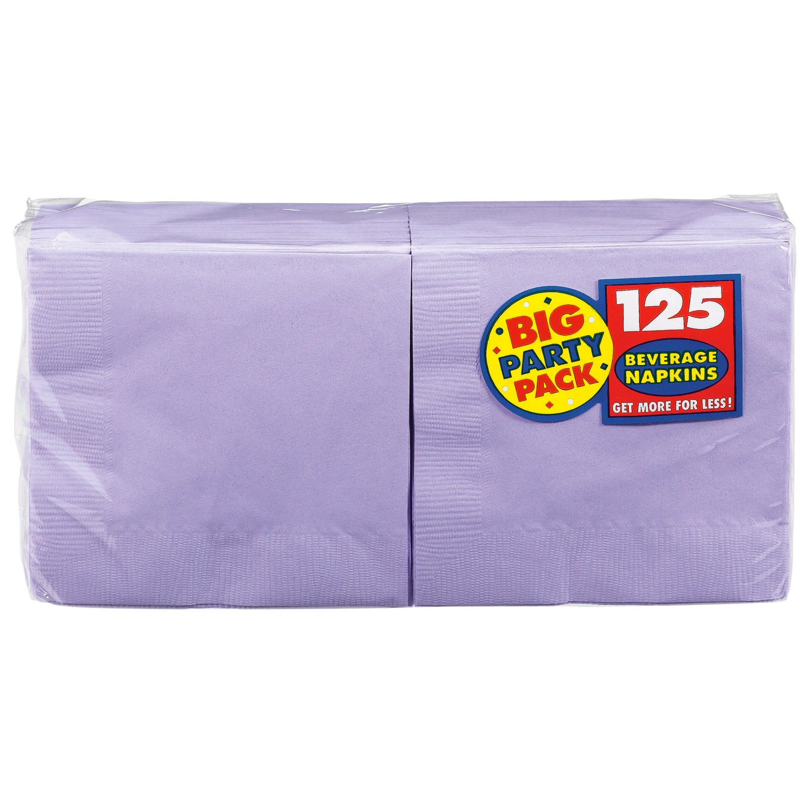 Lavender Big Party Pack - Beverage Napkins (125 count) - Click Image to Close