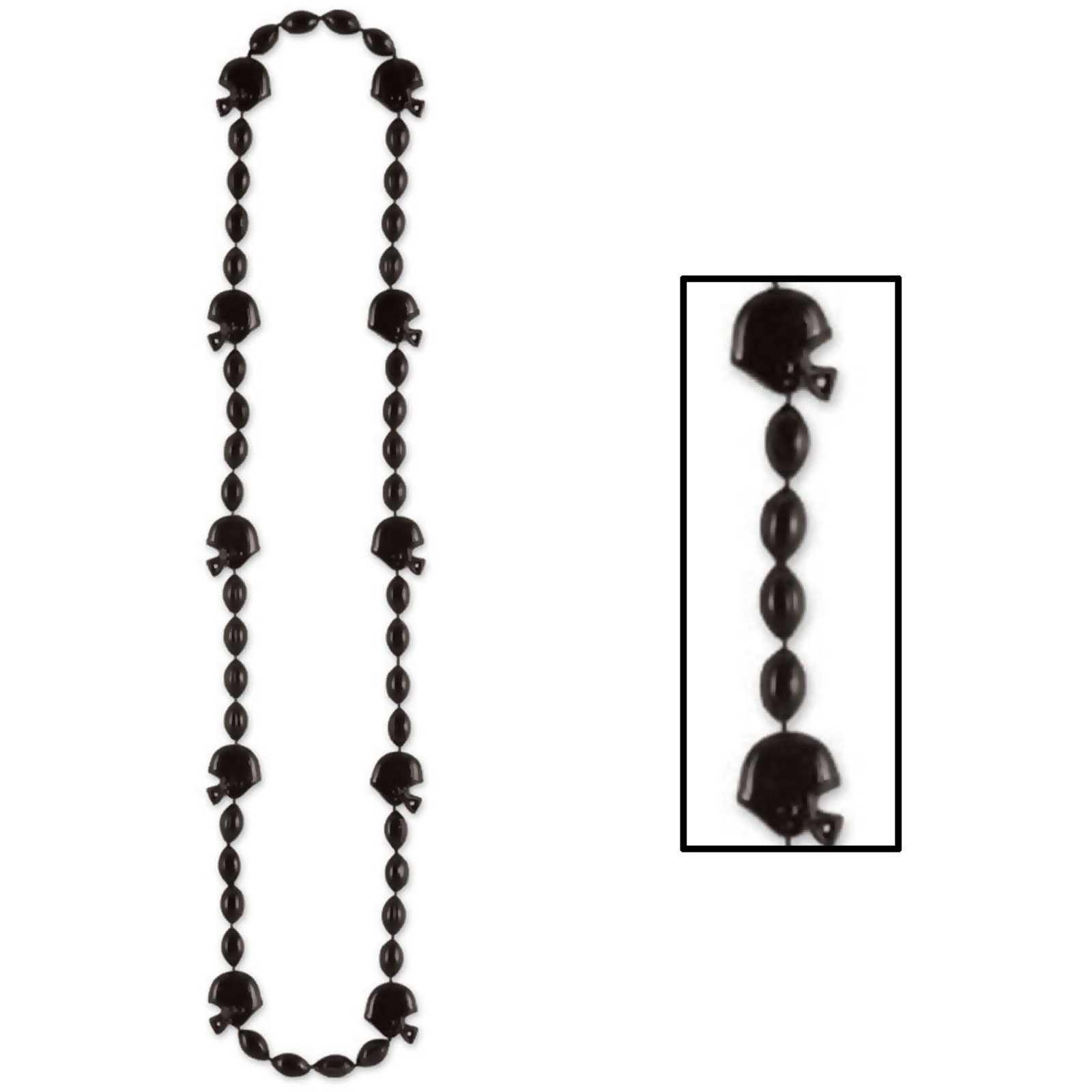 Football Beads - Black - Click Image to Close