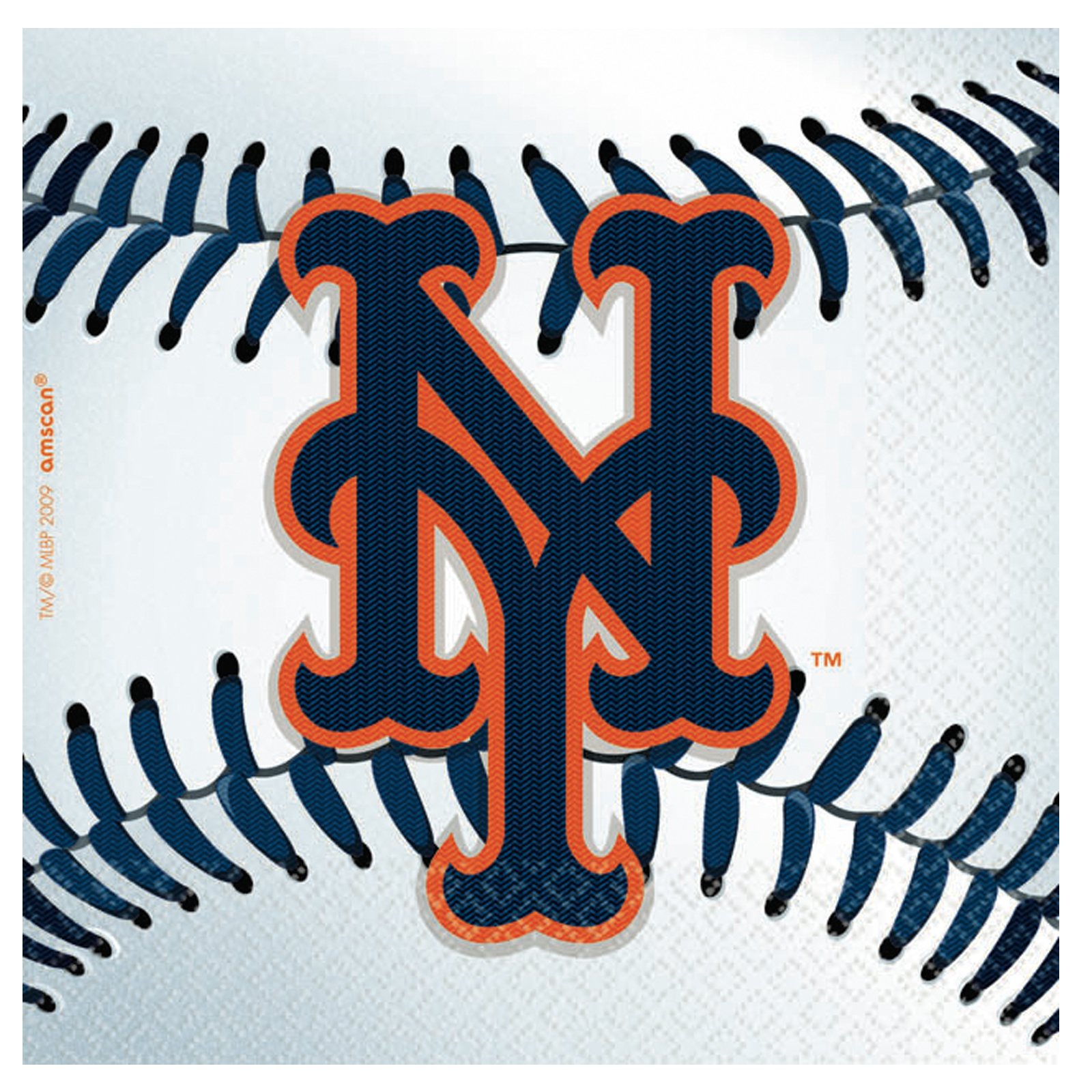 New York Mets Baseball - Beverage Napkins (36 count) - Click Image to Close