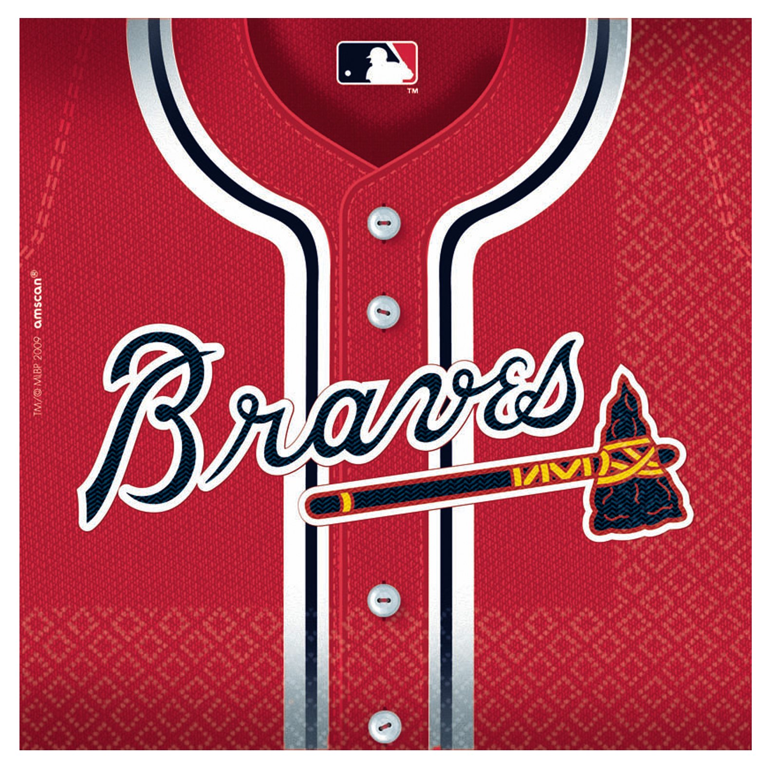 Atlanta Braves Baseball - Lunch Napkins (36 count) - Click Image to Close