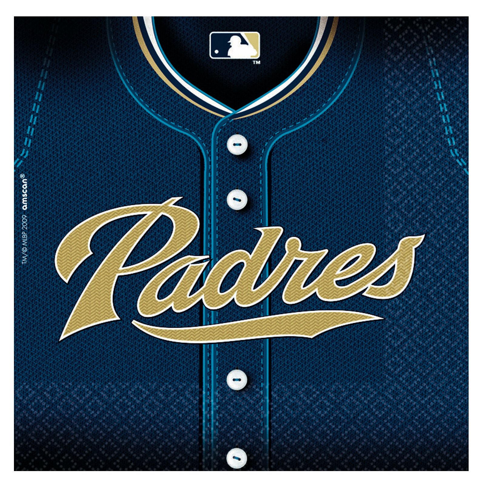 San Diego Padres Baseball - Lunch Napkins (36 count) - Click Image to Close