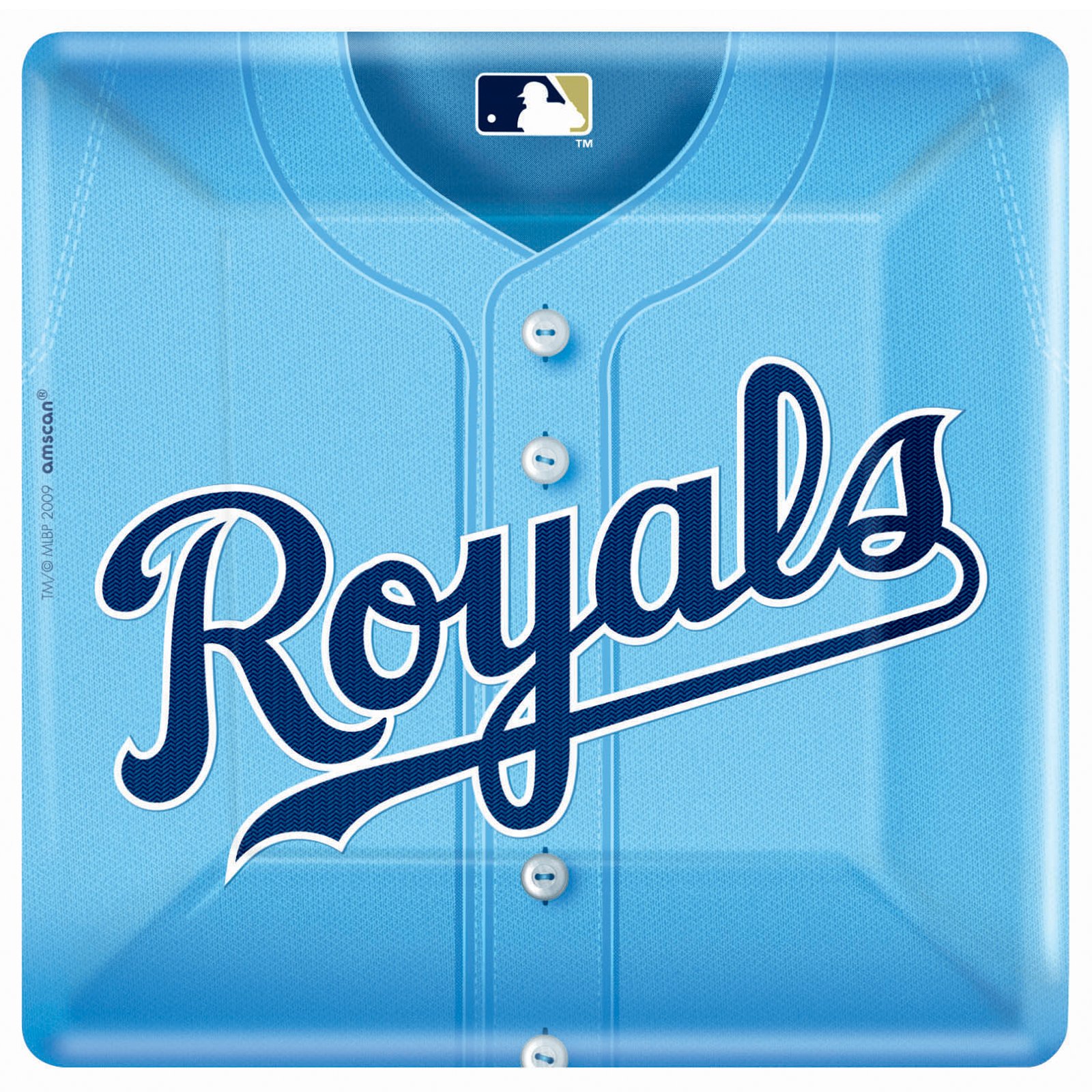 Kansas City Royals Baseball - Square Banquet Dinner Plates (18 c - Click Image to Close