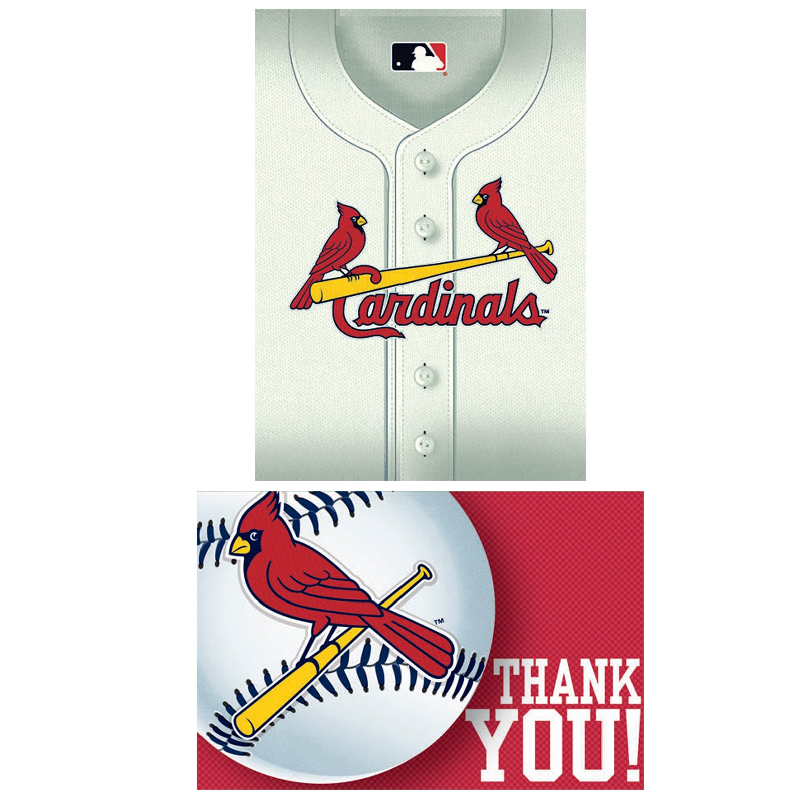 St. Louis Cardinals Baseball - Invitation and Thank You Combo (8