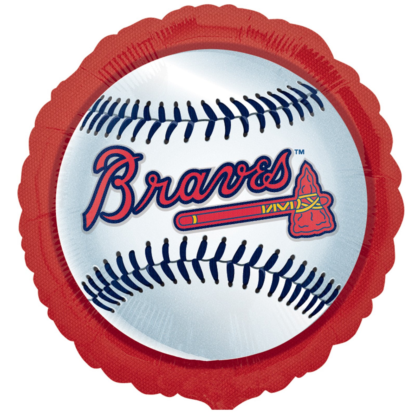 Atlanta Braves Baseball Foil Balloon - Click Image to Close