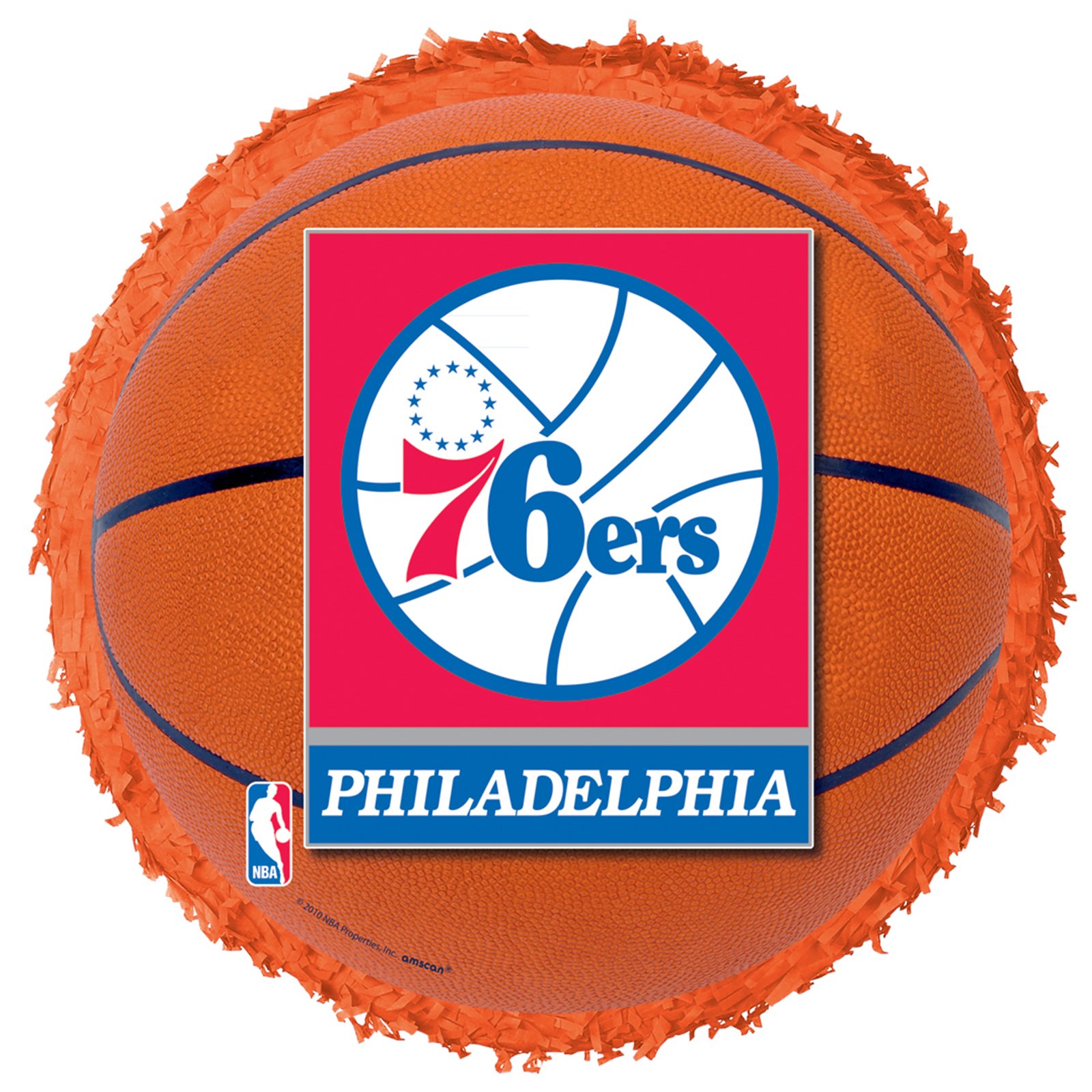 Philadelphia 76ers Basketball - Round Pinata - Click Image to Close