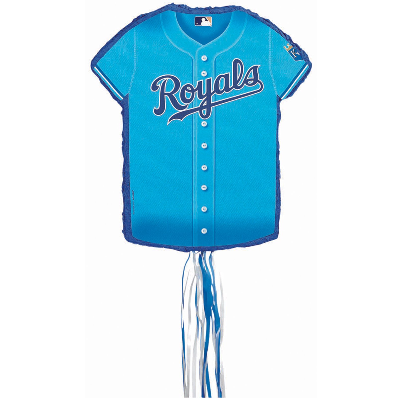 Kansas City Royals Baseball - Shirt Shaped Pull-String Pinata - Click Image to Close