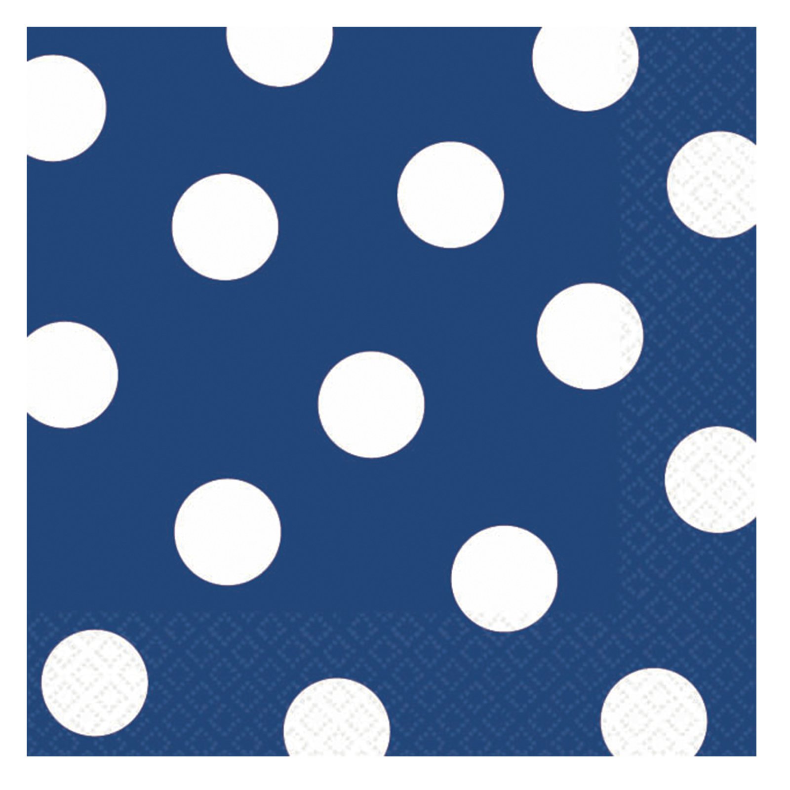 Blue Polka Dot Beverage Napkins (36 count) - Click Image to Close