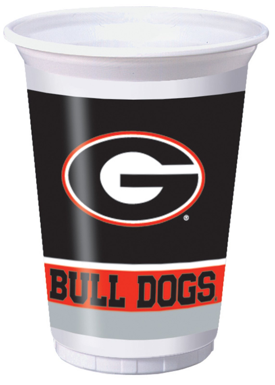 Georgia Bulldogs - 20 oz. Plastic Cups (8 count) - Click Image to Close