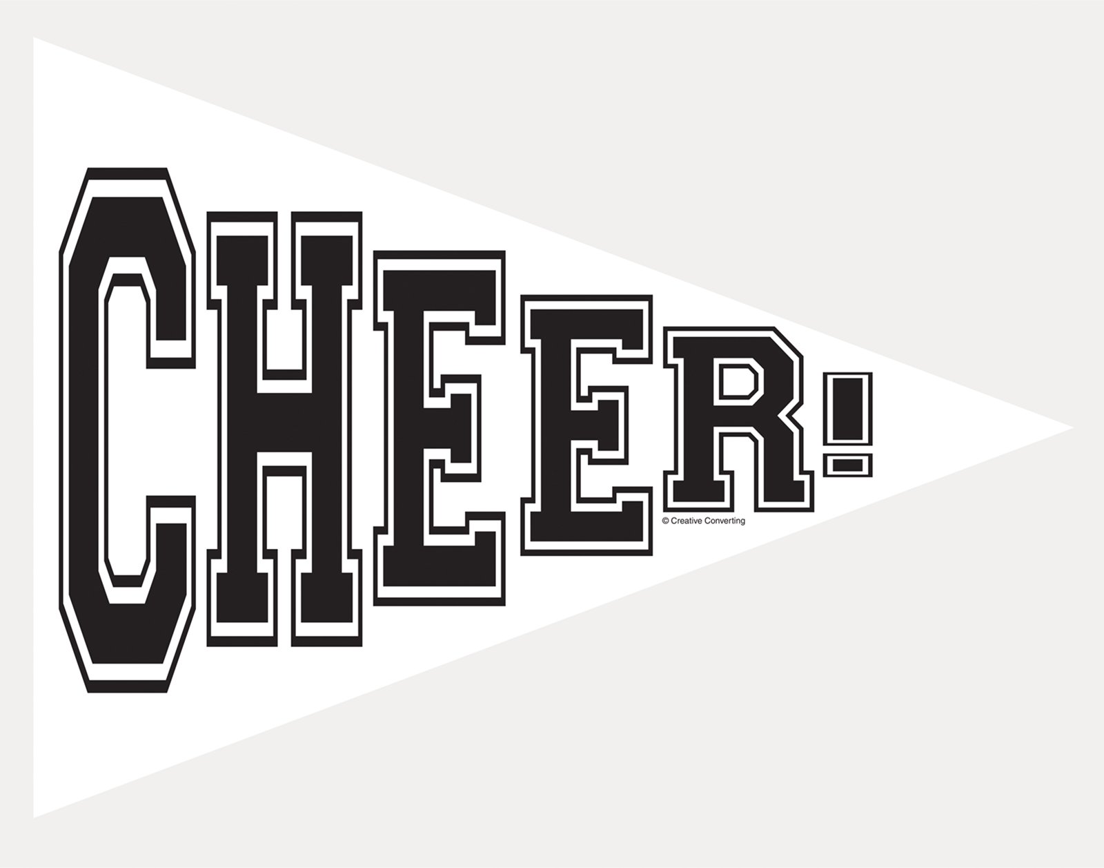 School Spirit Pennant Banner - White - Click Image to Close