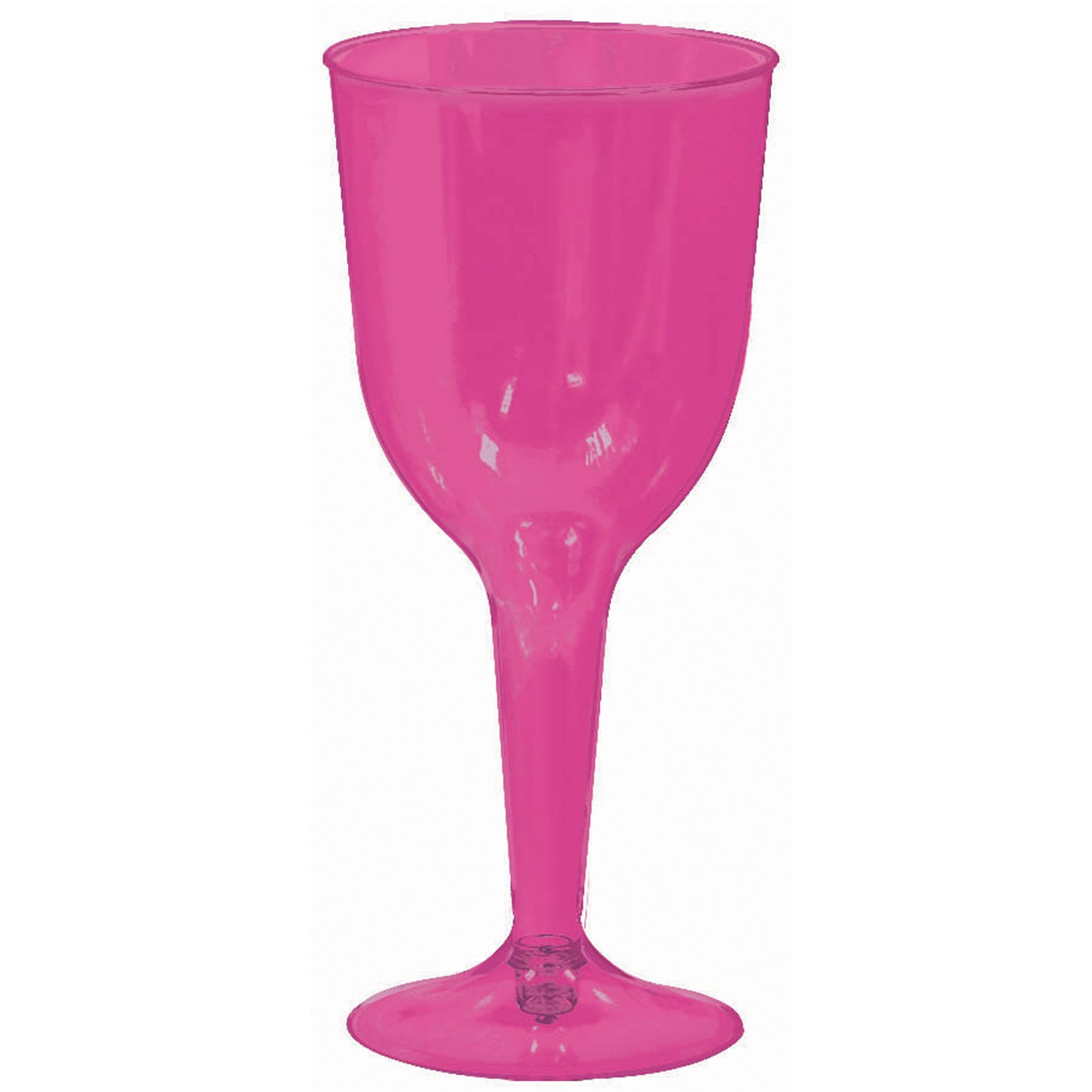 Bright Pink 10 oz. Premium Plastic Wine Glasses (18 count) - Click Image to Close