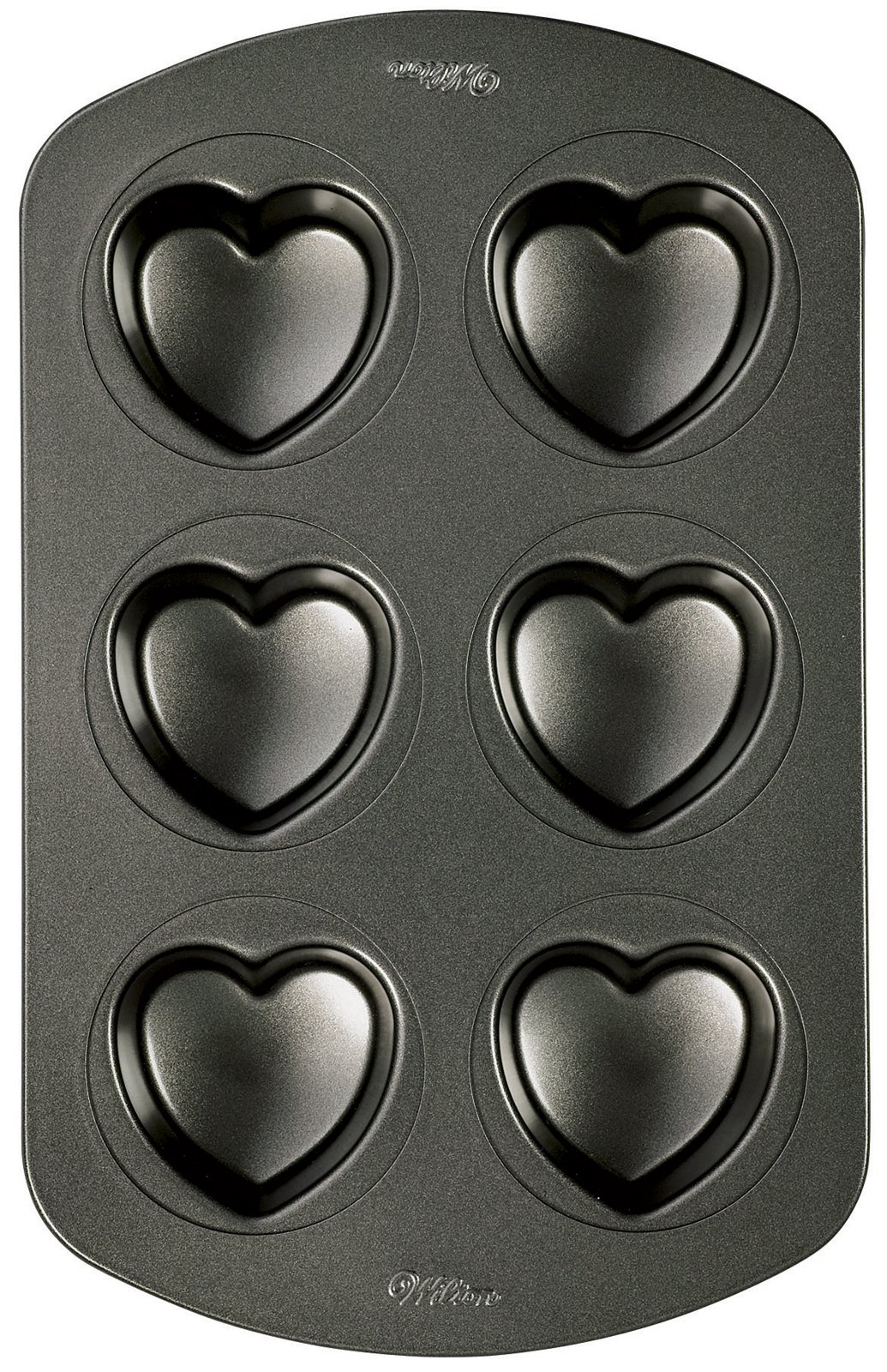 Nonstick Mini Heart Cupcake Pan - Click Image to Close