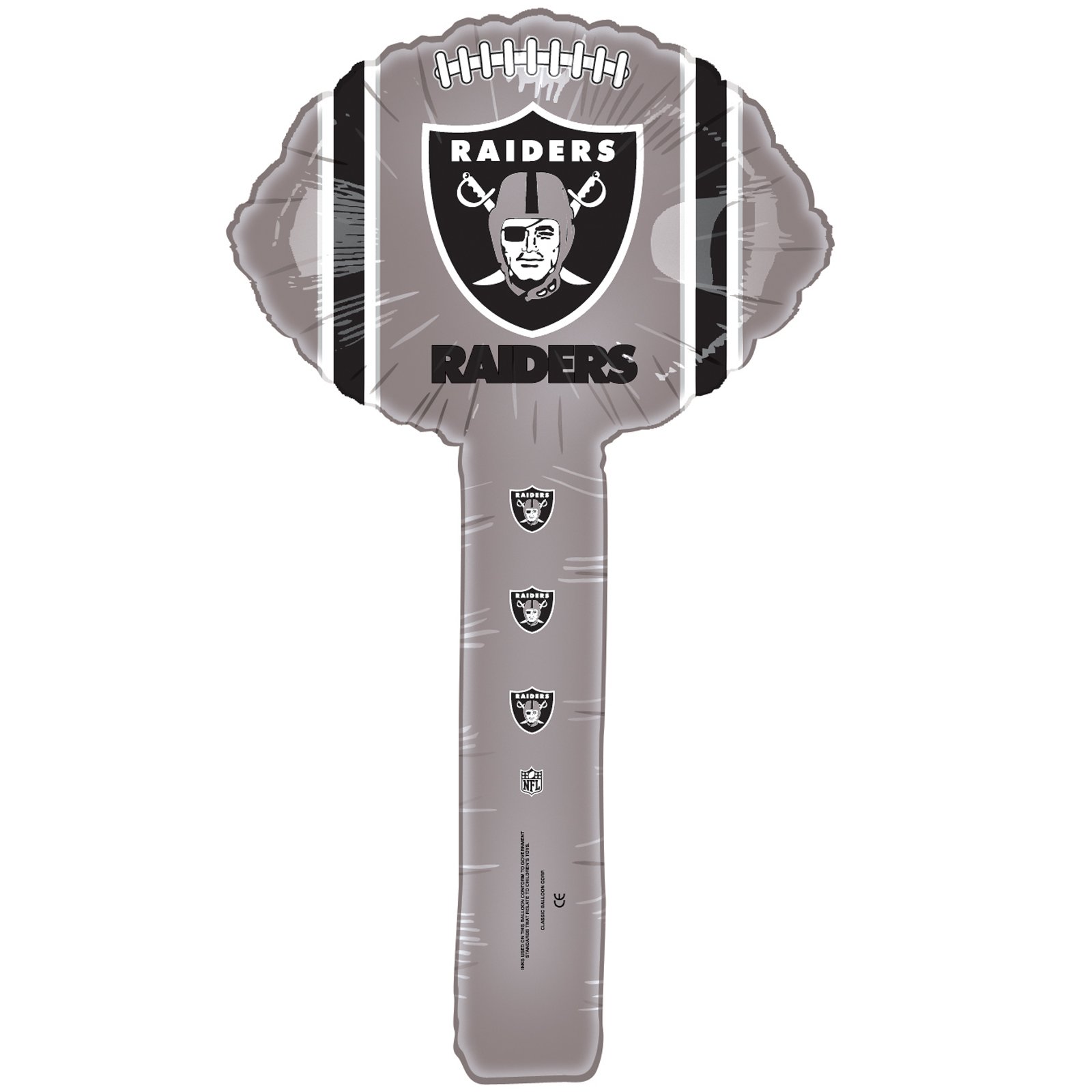 Oakland Raiders - Foil Hammer Balloons (8 count) - Click Image to Close