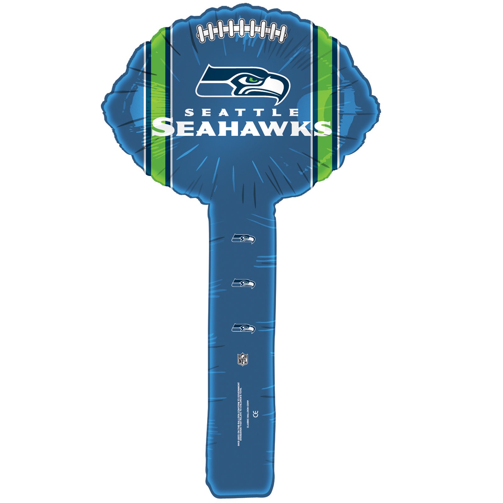 Seattle Seahawks - Foil Hammer Balloons (8 count) - Click Image to Close