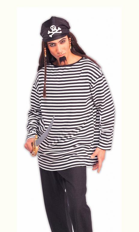 Striped Pirate Costume Shirt - Click Image to Close