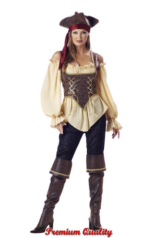 Rustic Pirate Lady Adult Costume - Click Image to Close