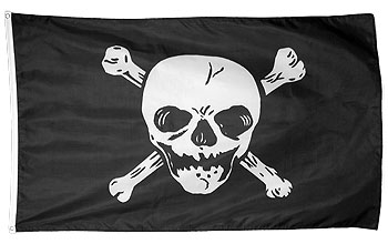 Skull & Crossbones Pirate Flag - Click Image to Close