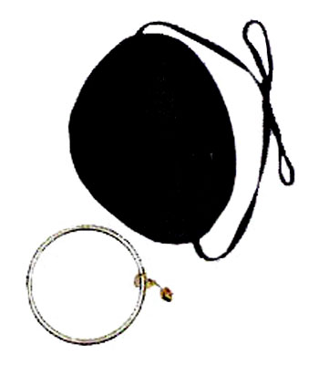 Pirate Eye Patch w/Earring - Click Image to Close