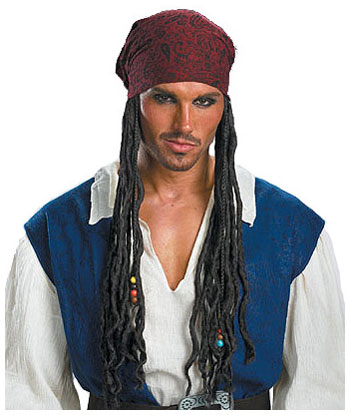 Jack Sparrow Headband Wig - Click Image to Close