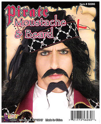 Pirate Black Beard & Mustache - Click Image to Close