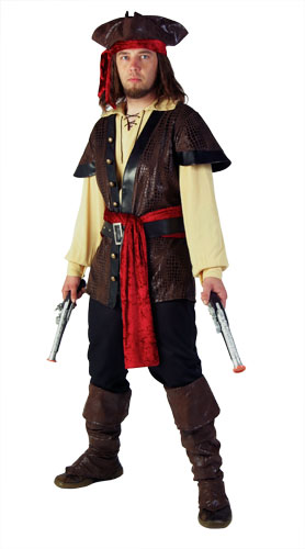 Mens Rustic Pirate Costume - Click Image to Close